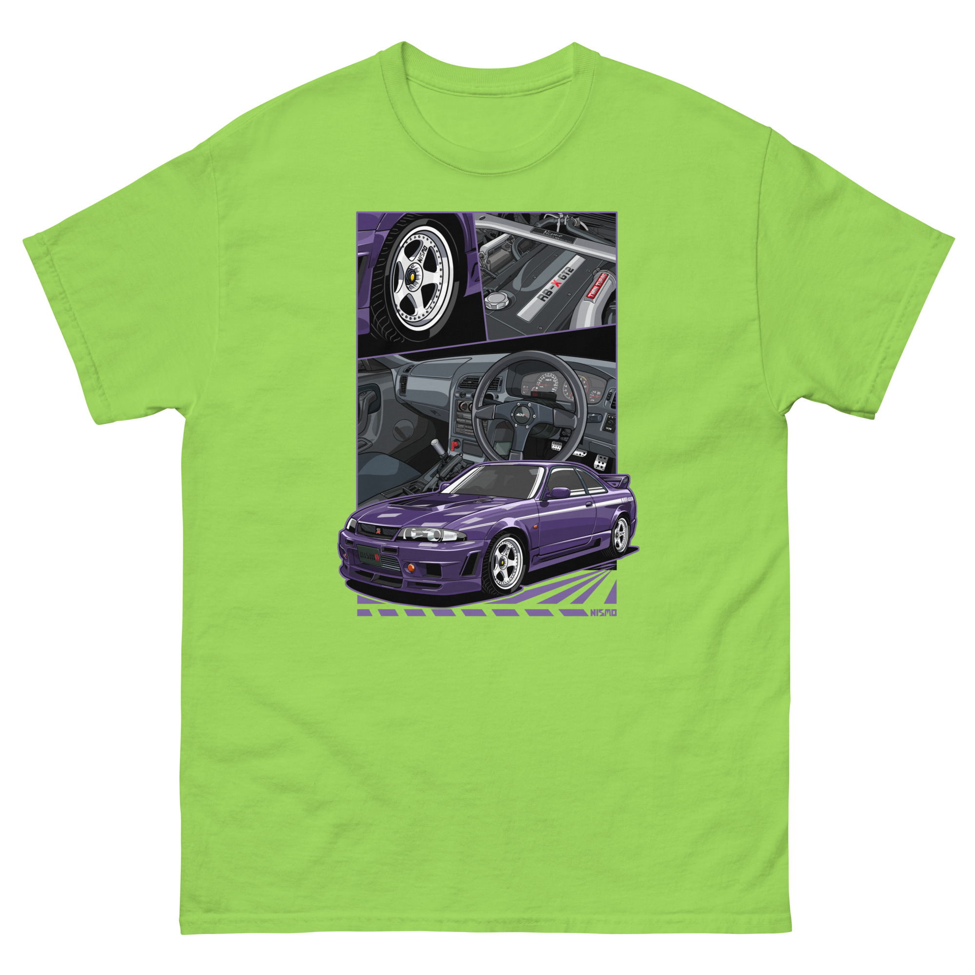 Purple Skyline R34 Unisex Classic Tee - Image 16