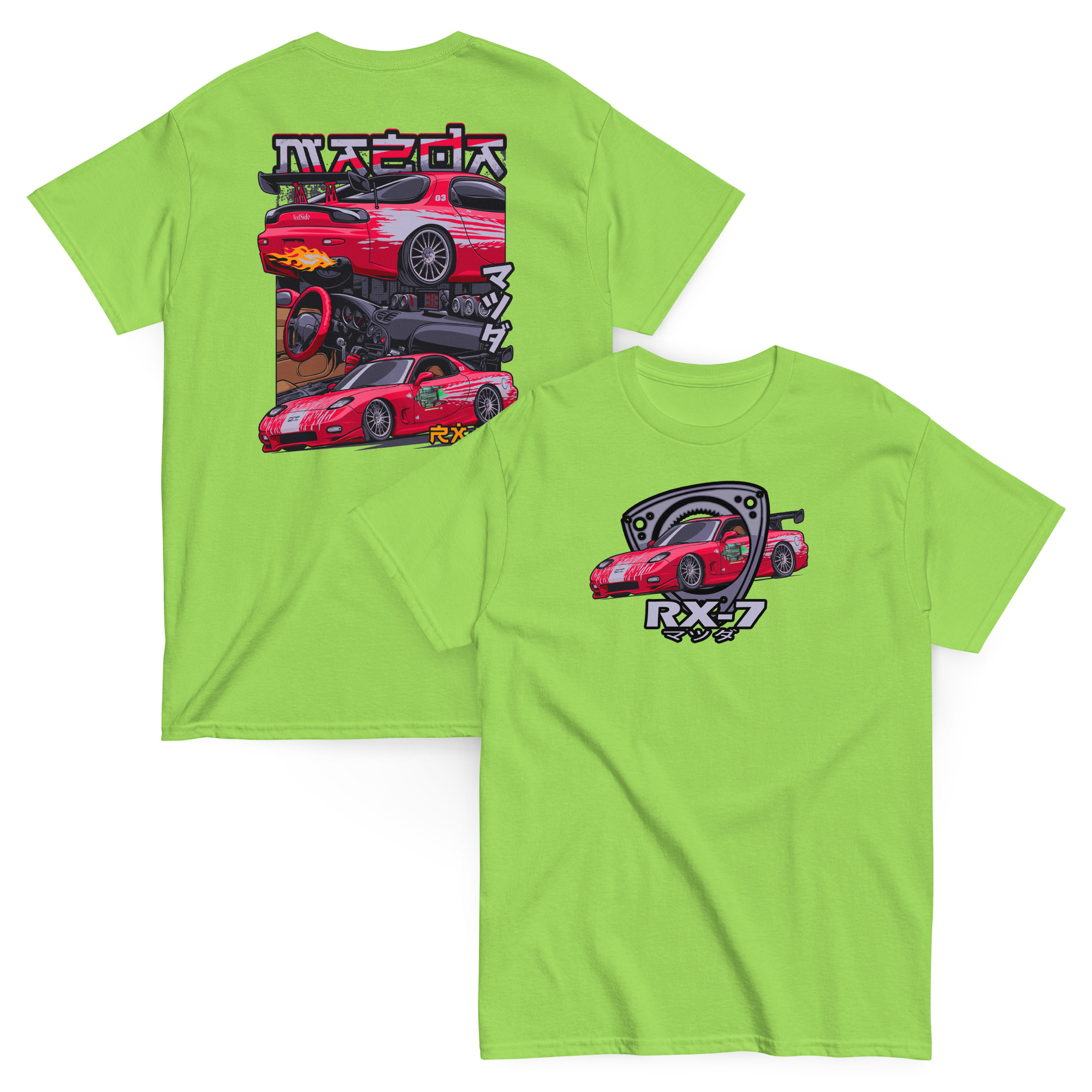 Dom's RX-7 Unisex Classic Tee (Front/Back Design) - Image 36