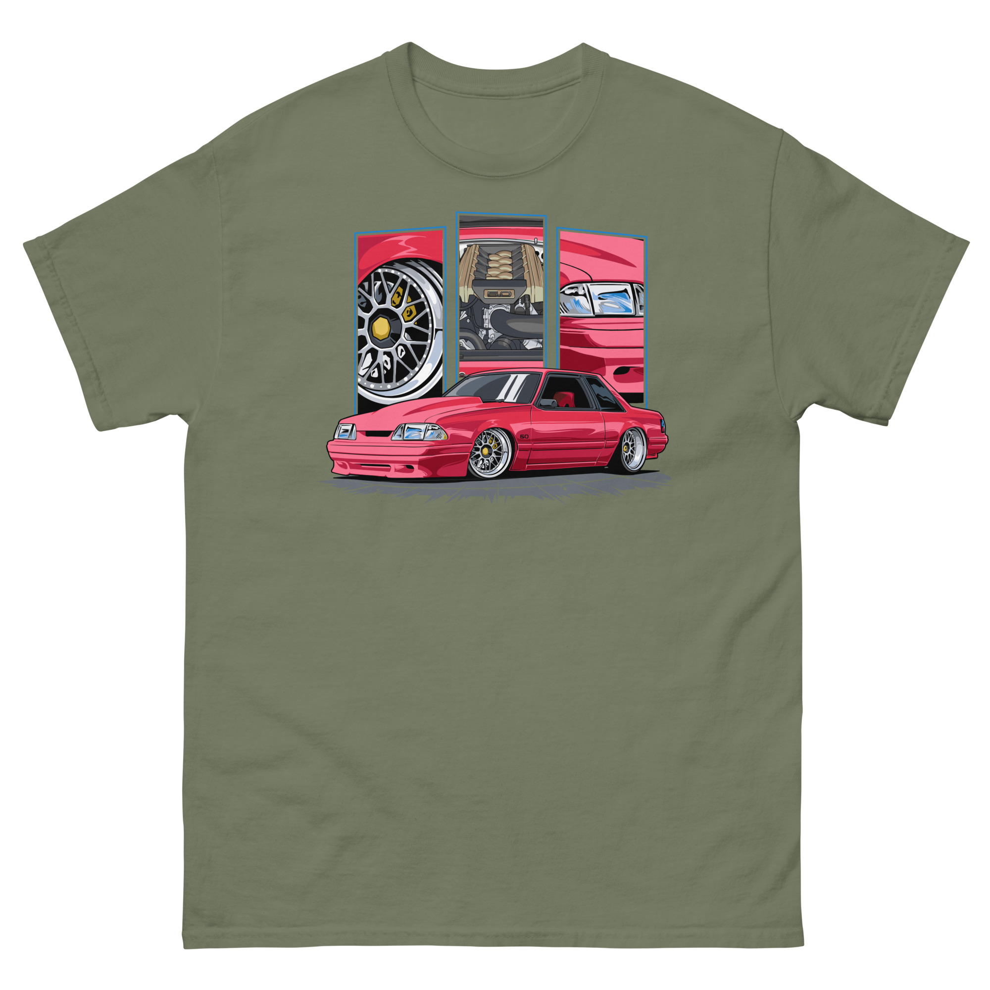 Red Foxbody Cobra Unisex Classic Tee - Image 8