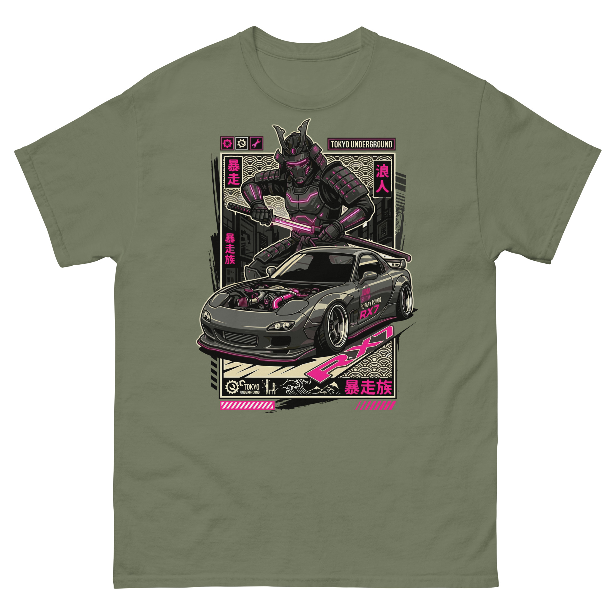 Samurai RX-7 Unisex Classic Tee - Image 8