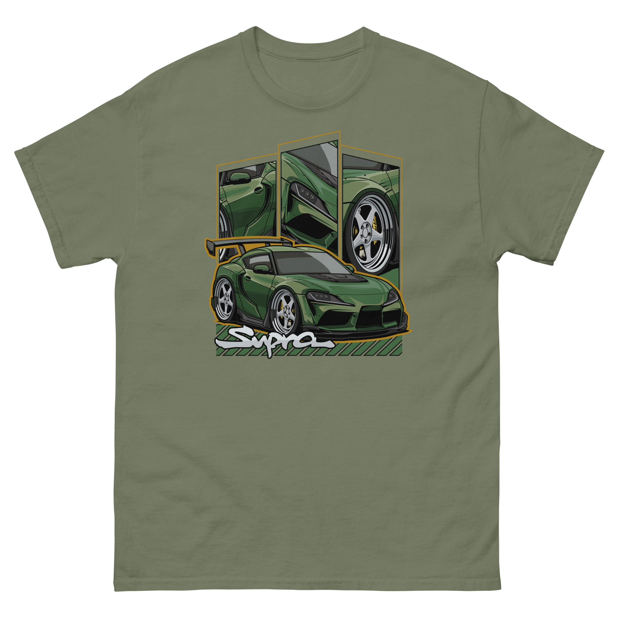 JDM Green Supra MK5 Unisex Classic Tee - Image 8
