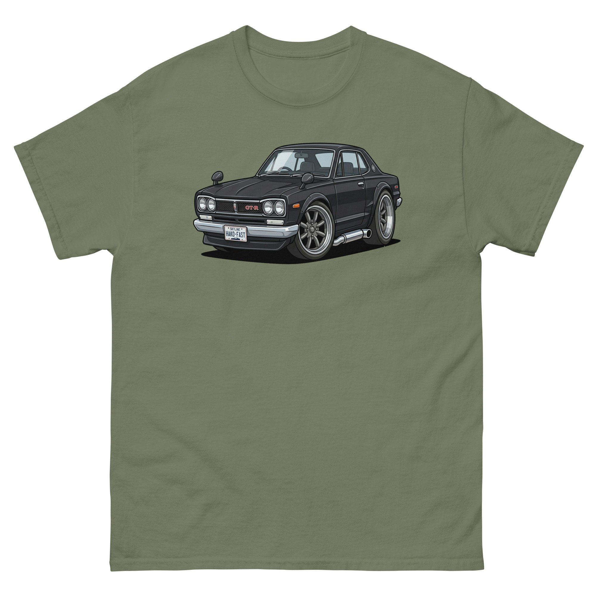1971 Skyline GT-R Chibi Style Unisex Classic Tee - Image 8