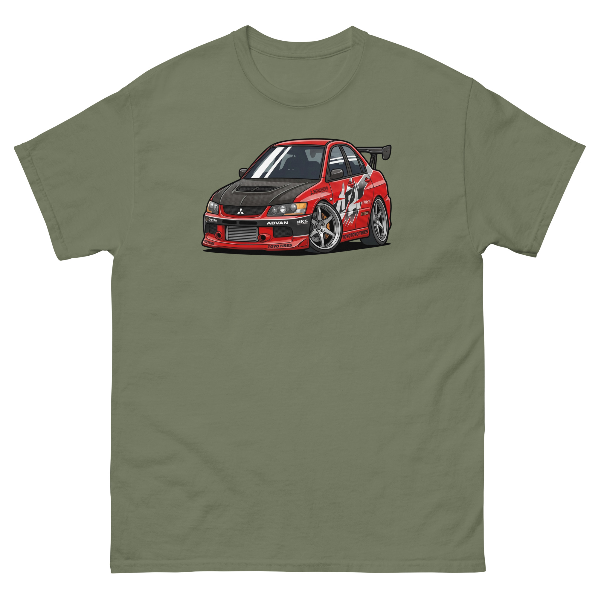 2006 Evo IX Chibi Style Unisex Classic Tee - Image 8