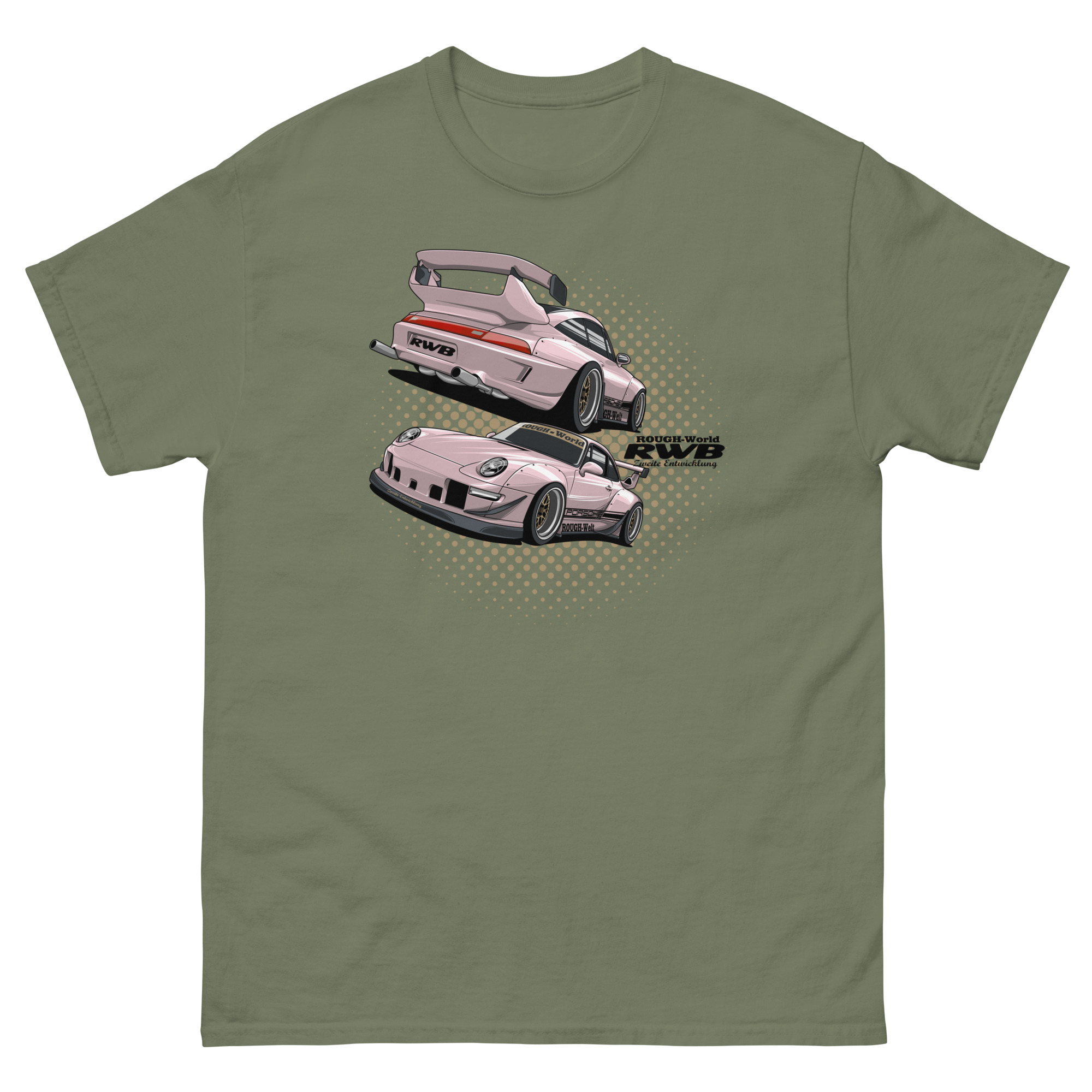 JDM Pink RWB Unisex Classic Tee - Image 8