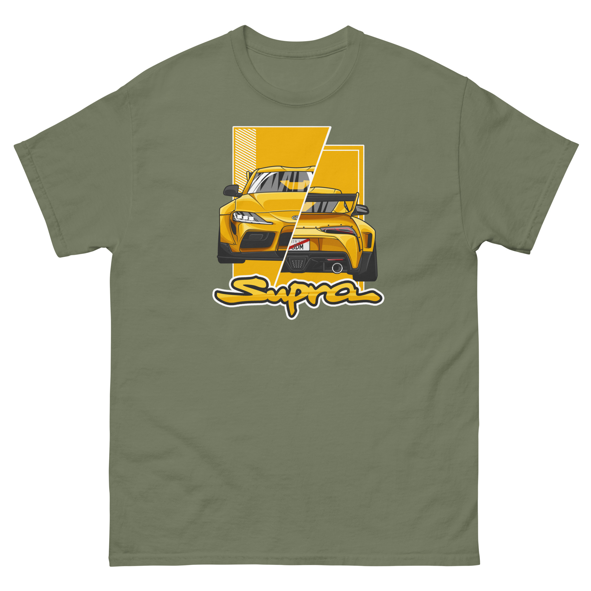 JDM Supra MK5 Yellow Unisex Classic Tee - Image 8