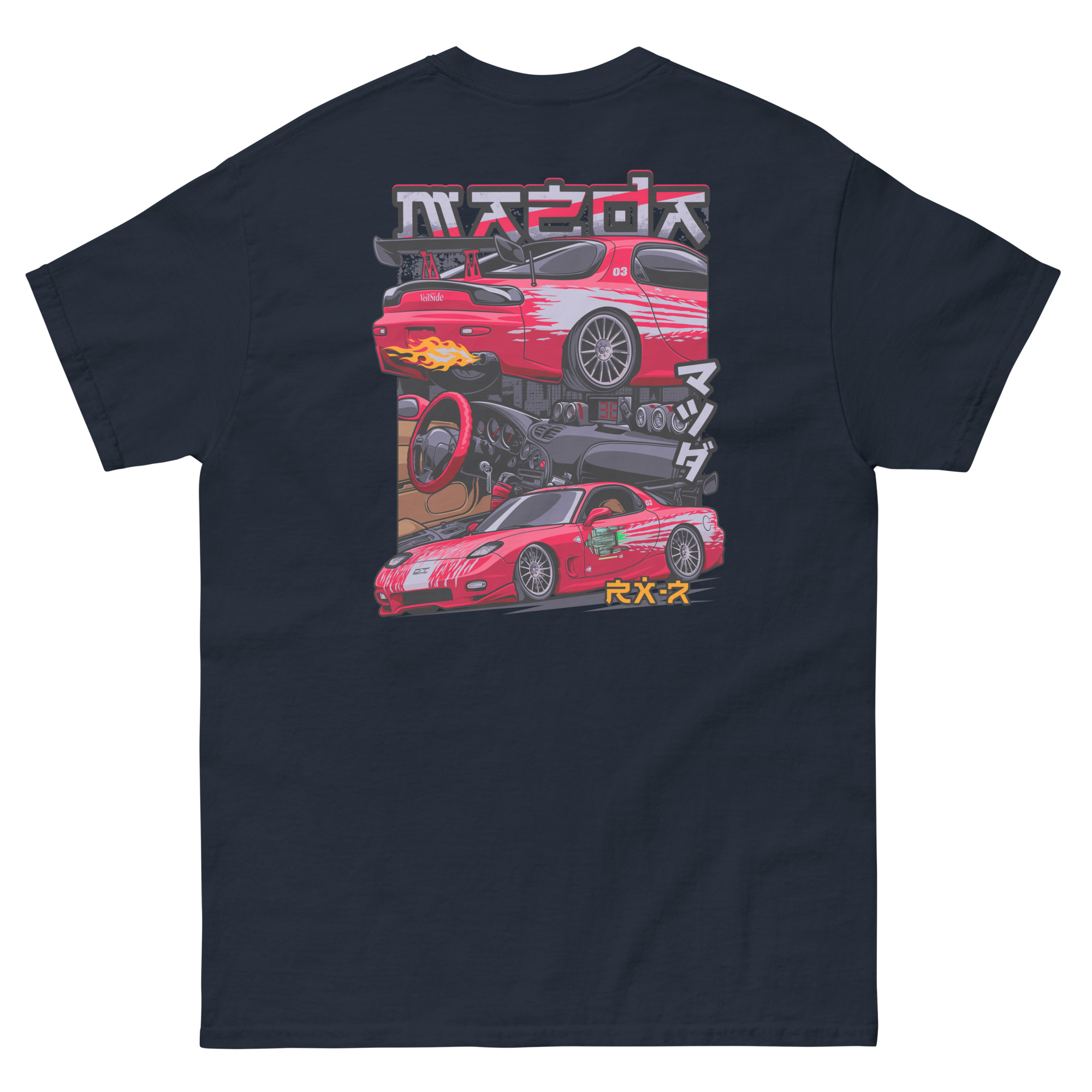 Dom's RX-7 Unisex Classic Tee (Front/Back Design) - Image 2