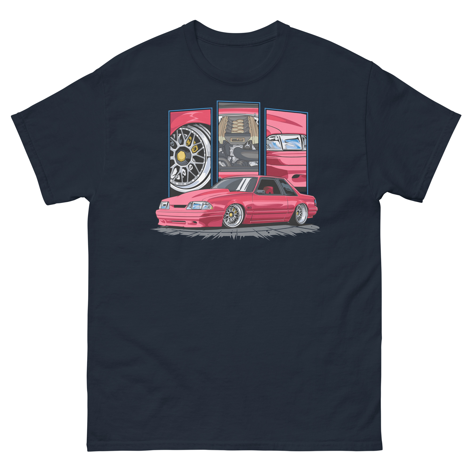 Red Foxbody Cobra Unisex Classic Tee - Image 2