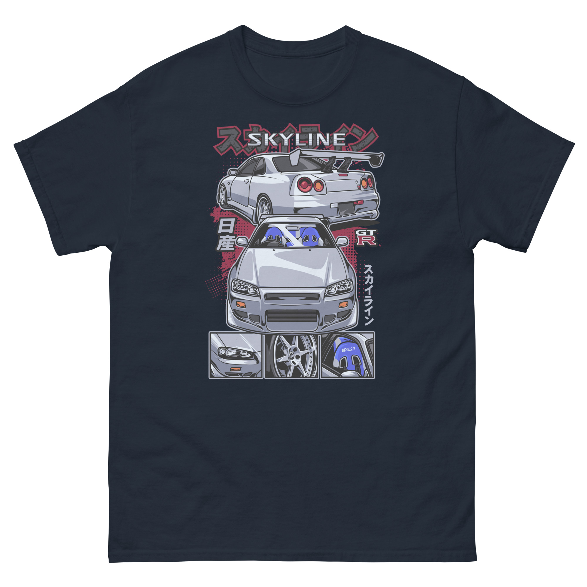 Silver Skyline GTR R34 Unisex Classic Tee - Image 2