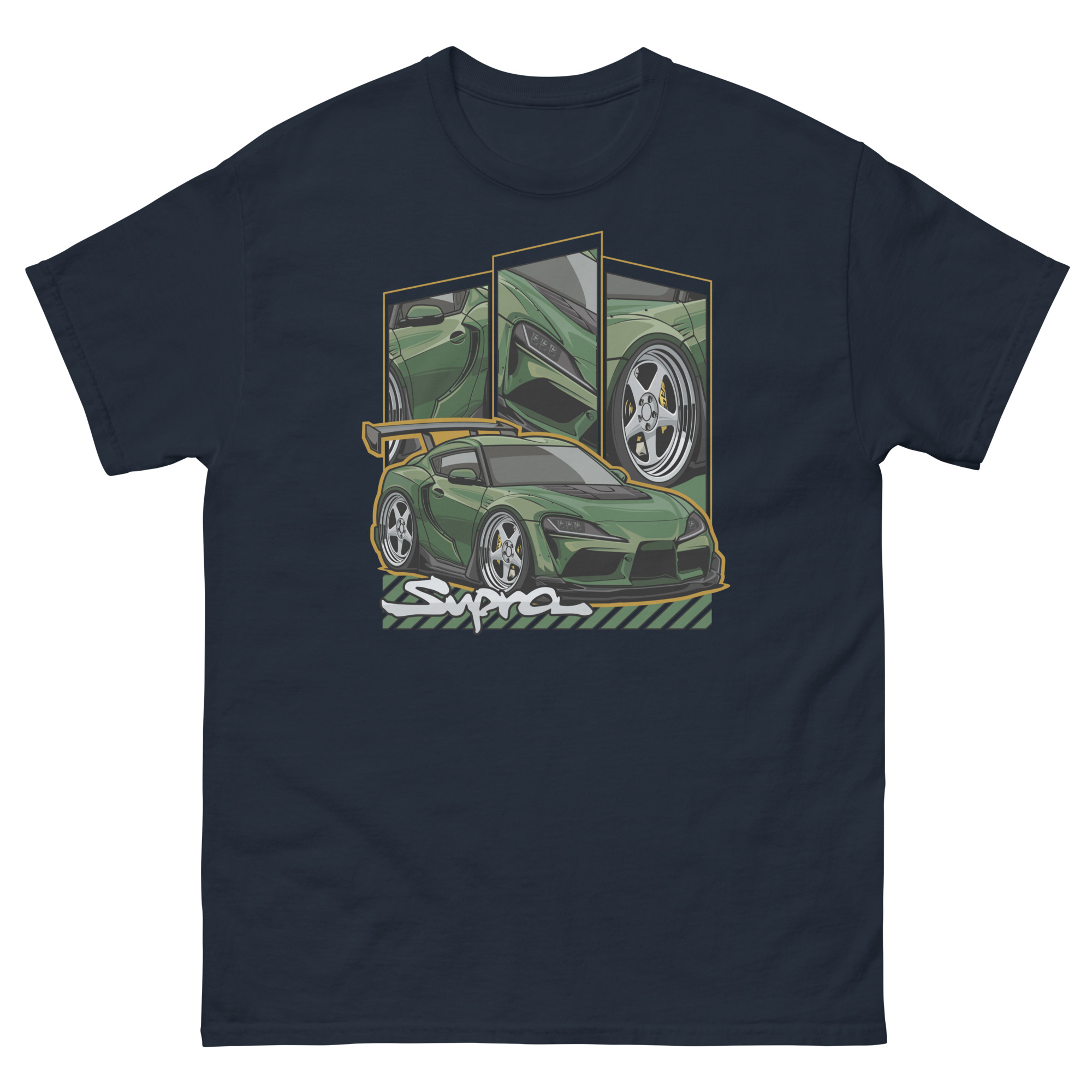 JDM Green Supra MK5 Unisex Classic Tee - Image 2