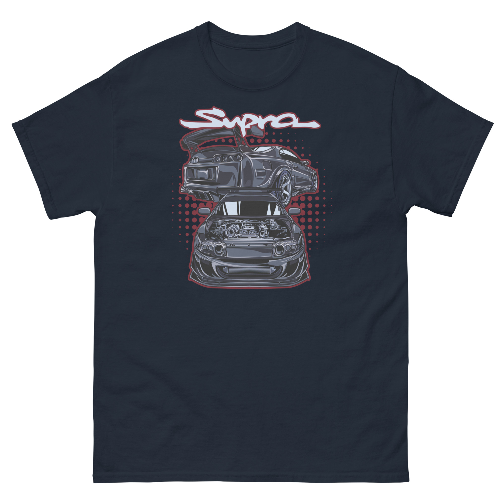 JDM Black Supra MK4 Unisex Classic Tee - Image 2