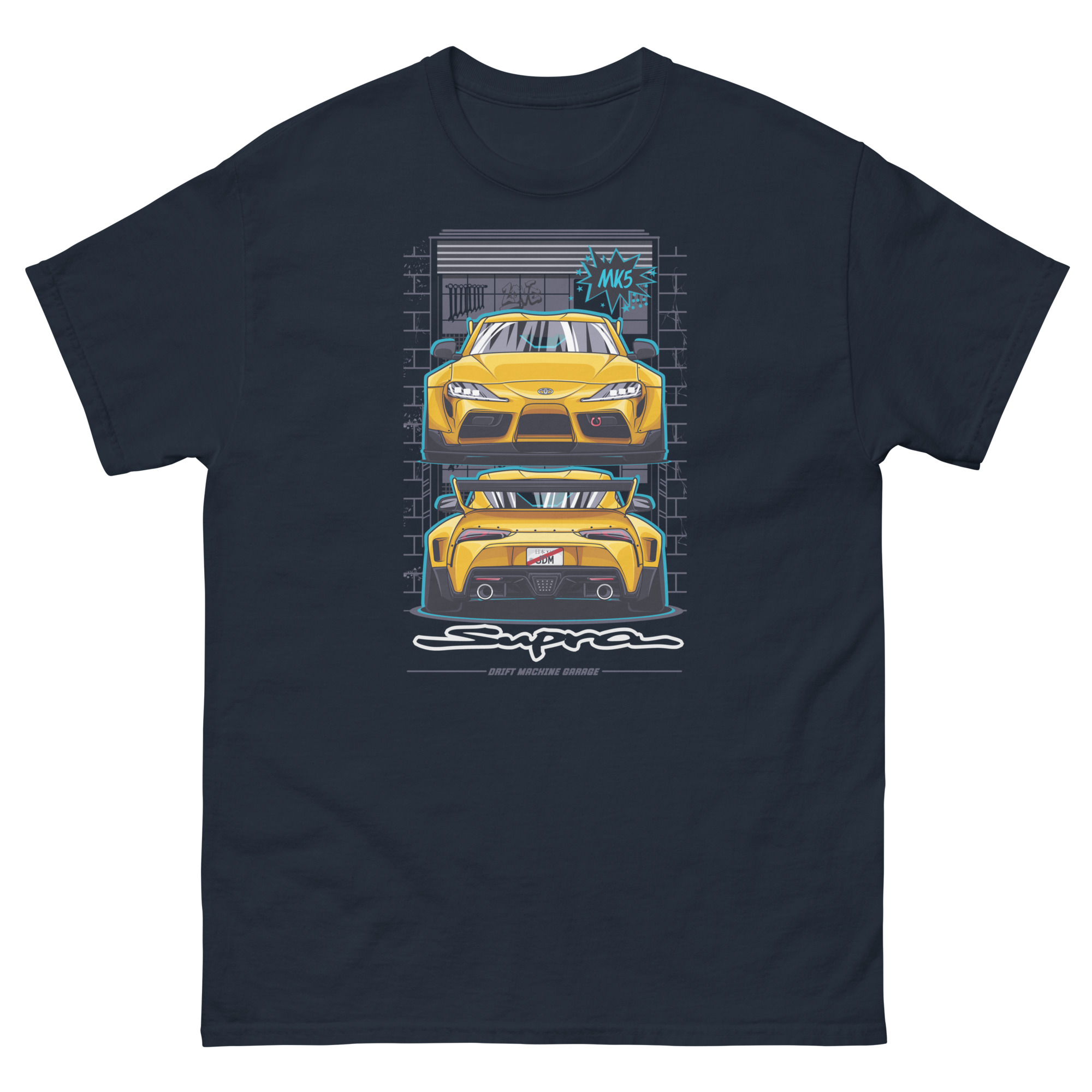 JDM Yellow Supra MK5 Unisex Classic Tee - Image 2
