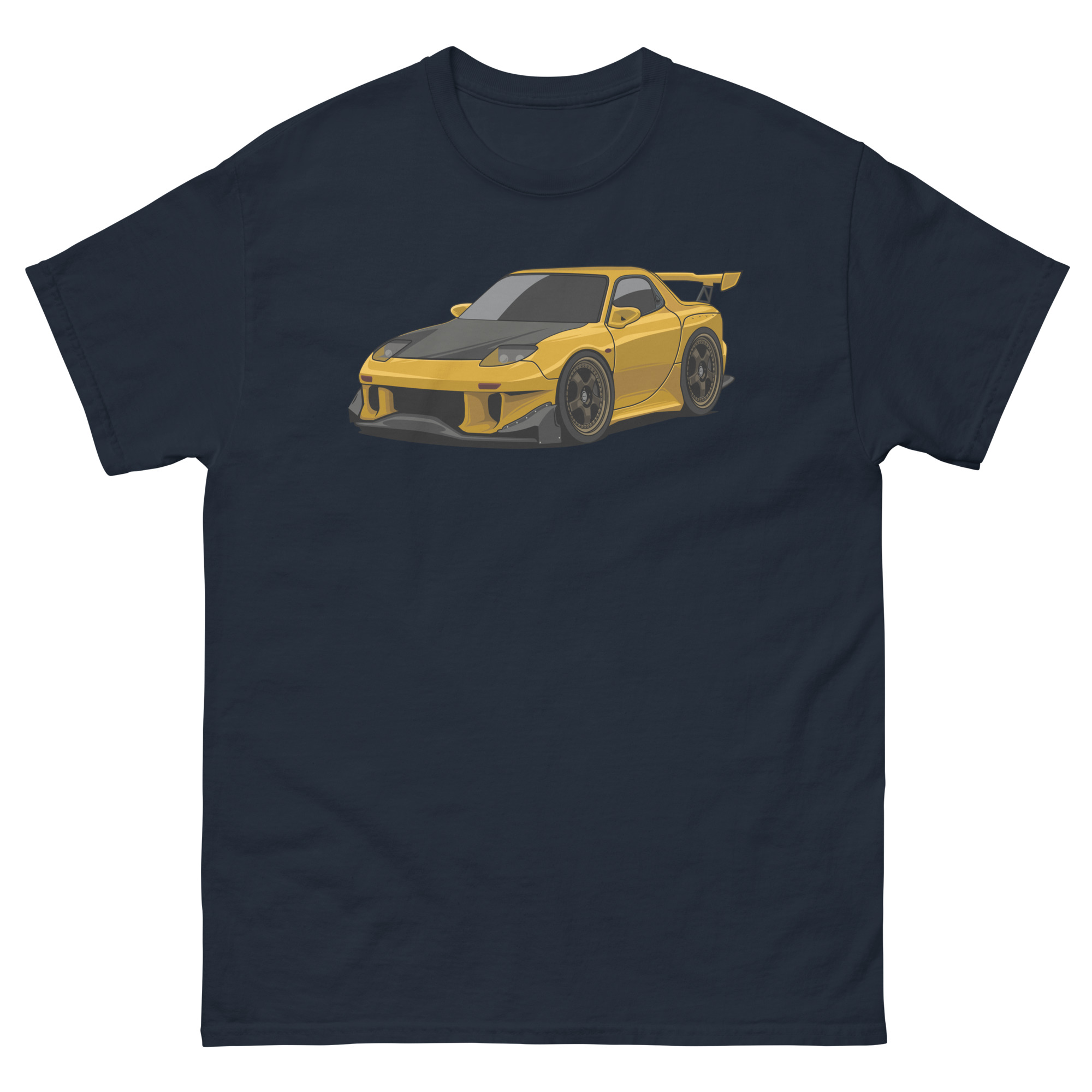 Yellow RX-7 Unisex Classic Tee - Image 3