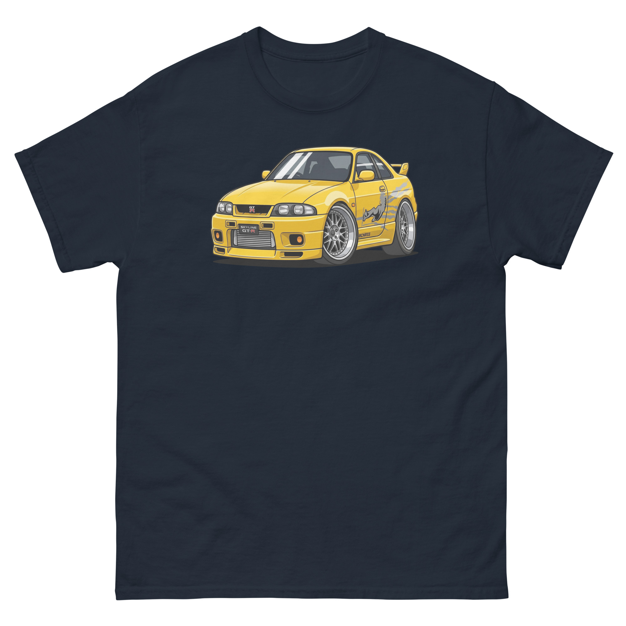 1995 Skyline GT-R R33 Chibi Style Unisex Classic Tee - Image 2