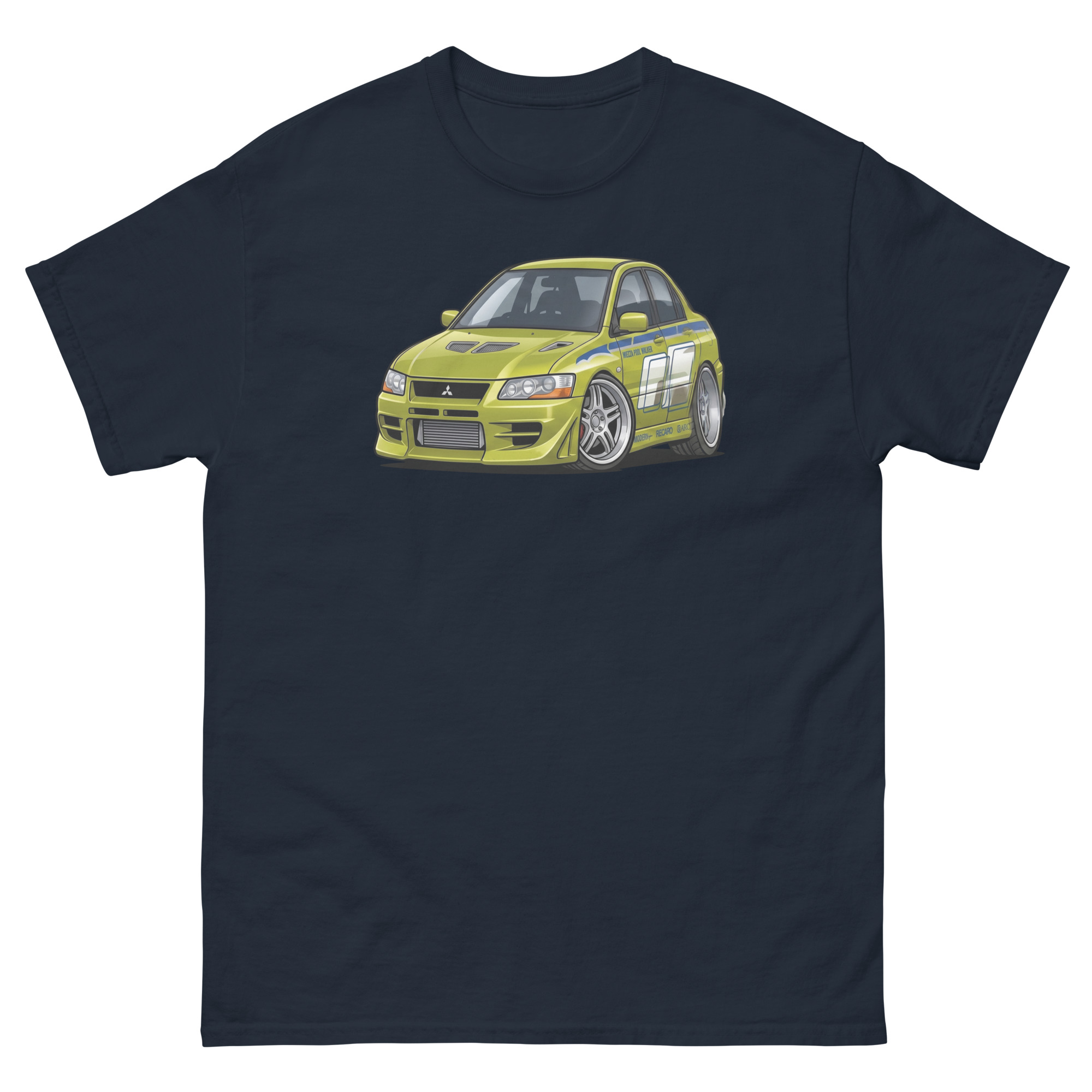 Brian's 2002 Evo VII Chibi Style Unisex Classic Tee - Image 3