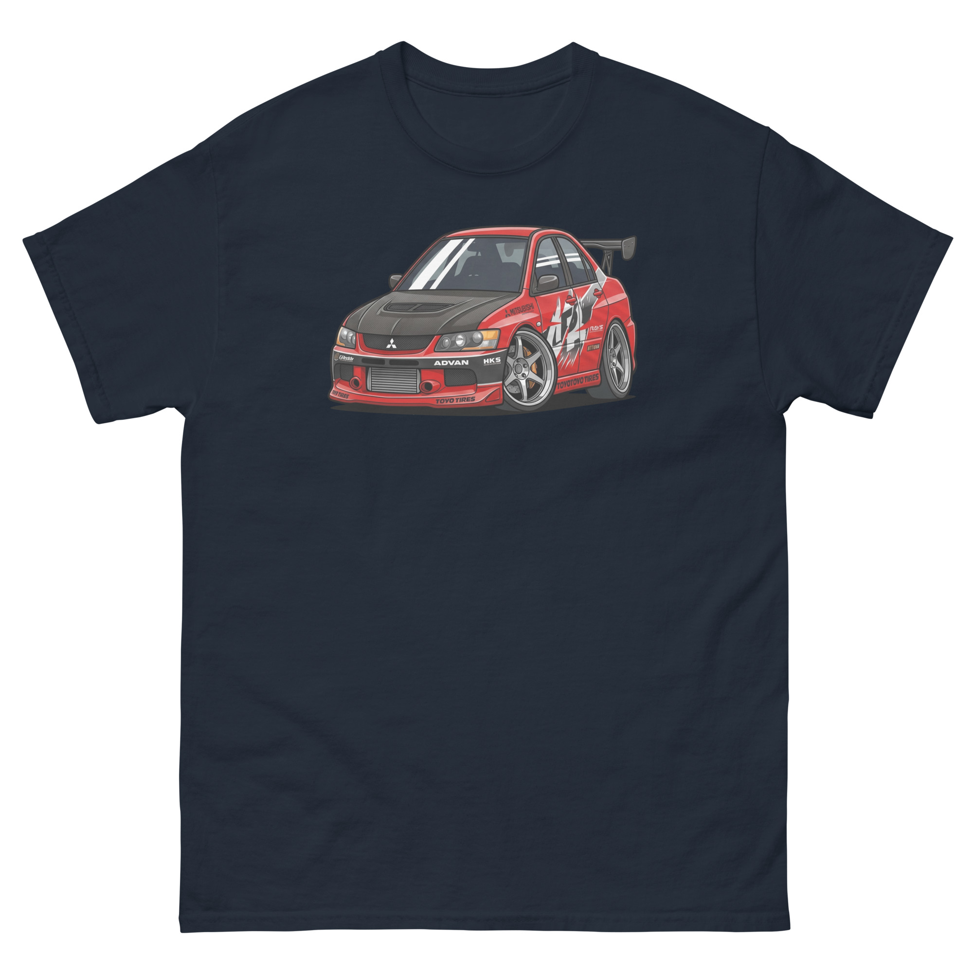 2006 Evo IX Chibi Style Unisex Classic Tee - Image 2