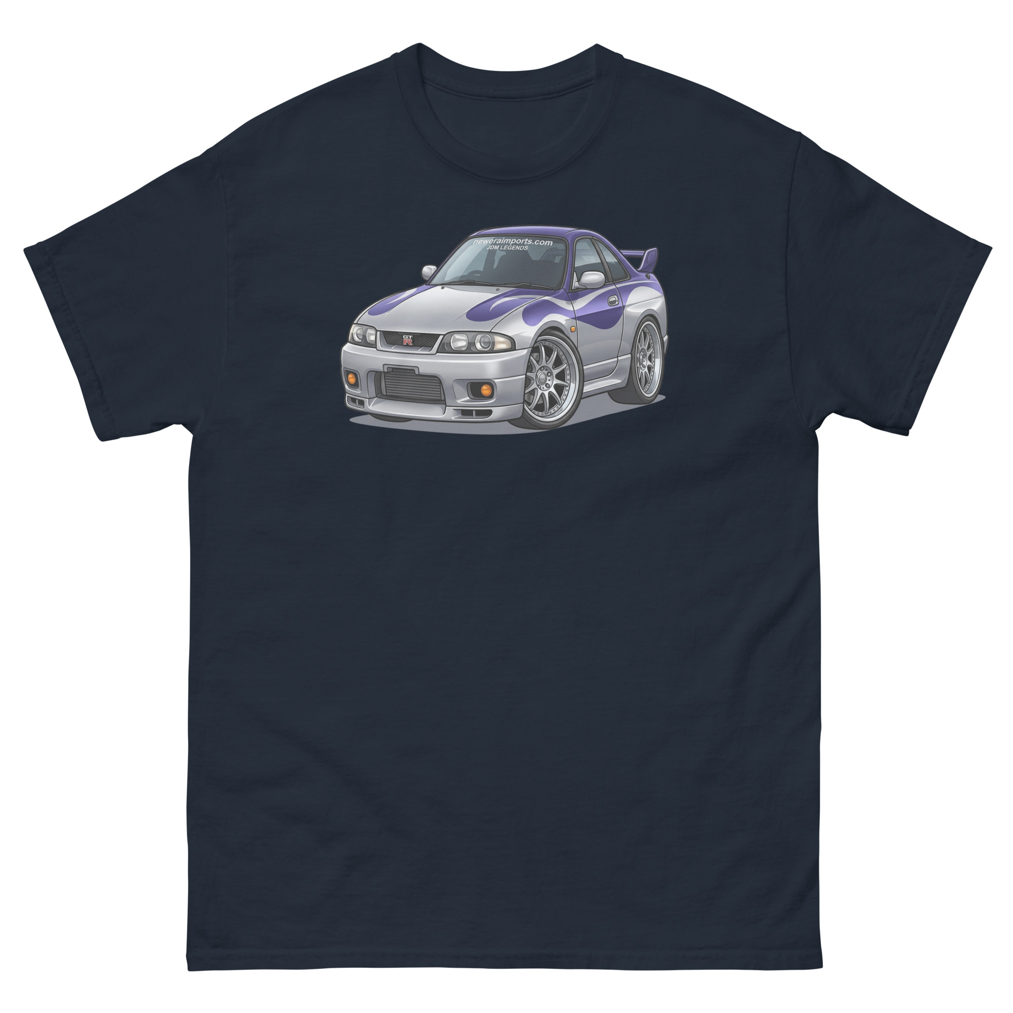1996 Skyline GT-R R33 Chibi Style Unisex Classic Tee - Image 2