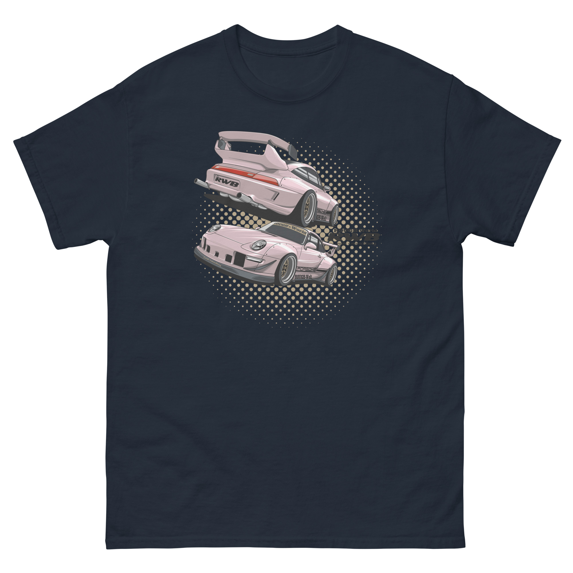 JDM Pink RWB Unisex Classic Tee - Image 2