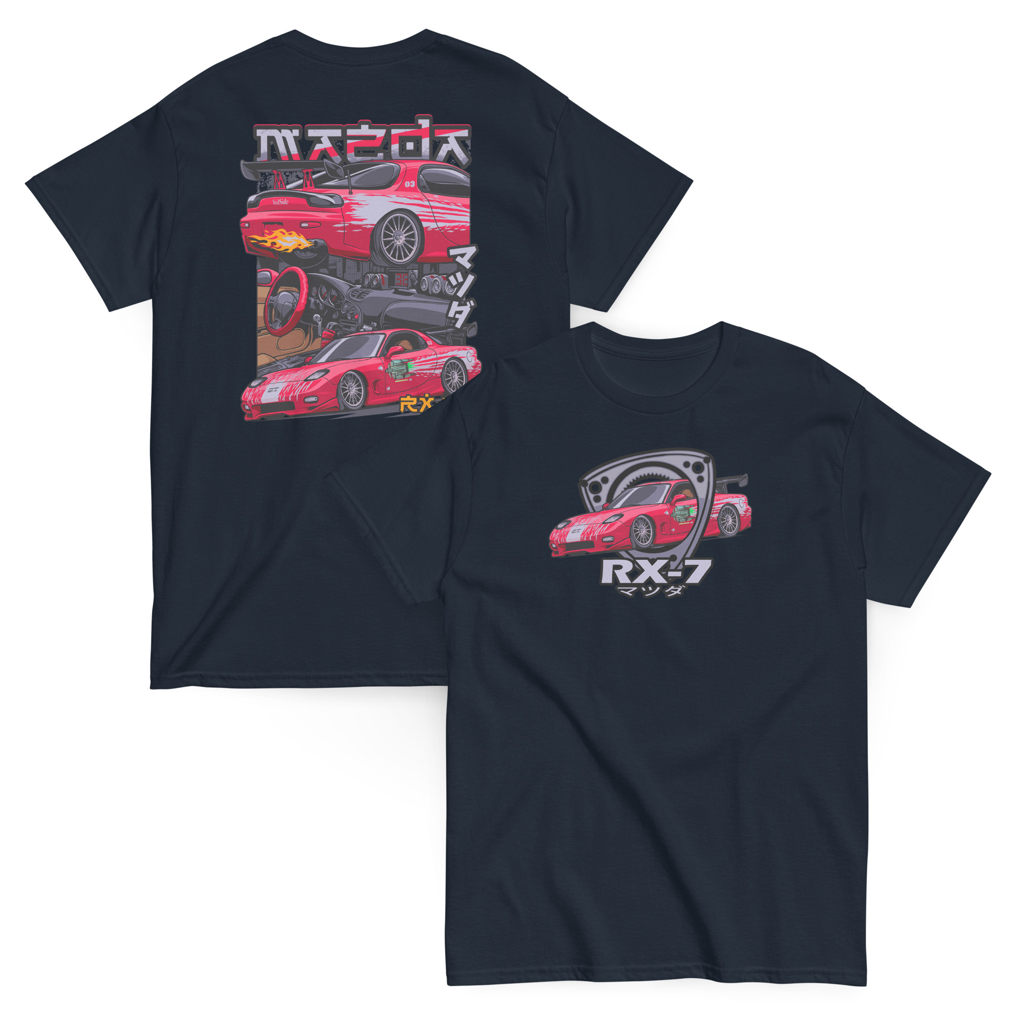 Dom's RX-7 Unisex Classic Tee (Front/Back Design) - Image 22