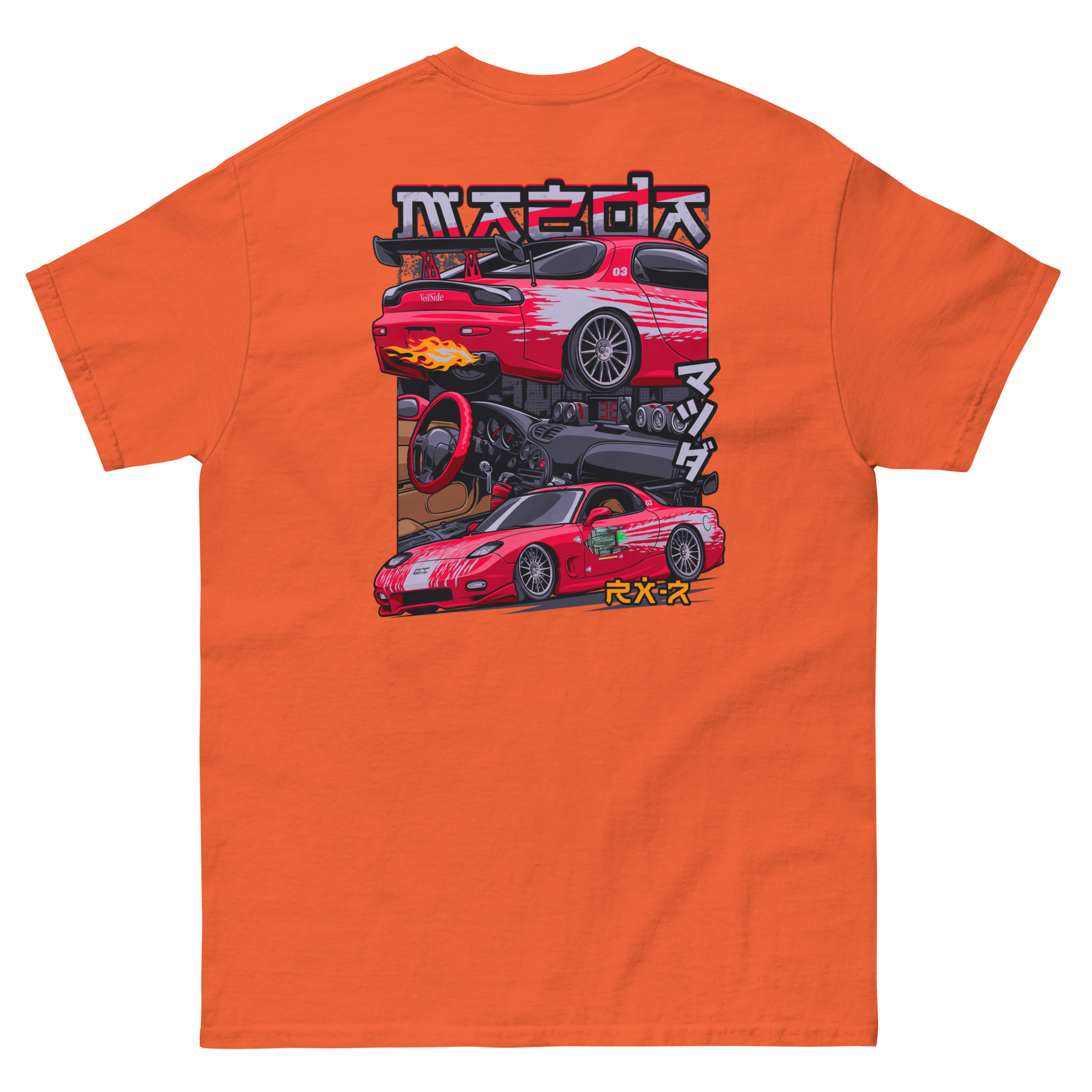 Dom's RX-7 Unisex Classic Tee (Front/Back Design) - Image 9