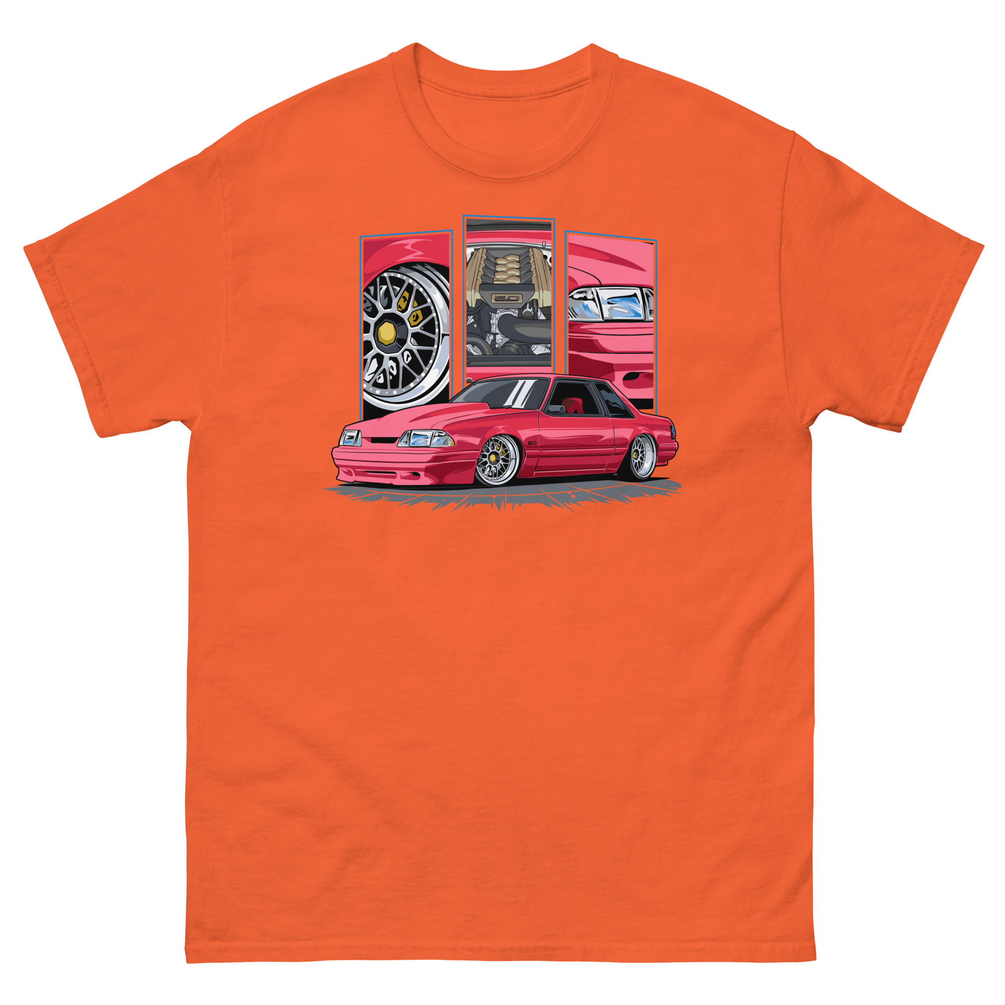 Red Foxbody Cobra Unisex Classic Tee - Image 9