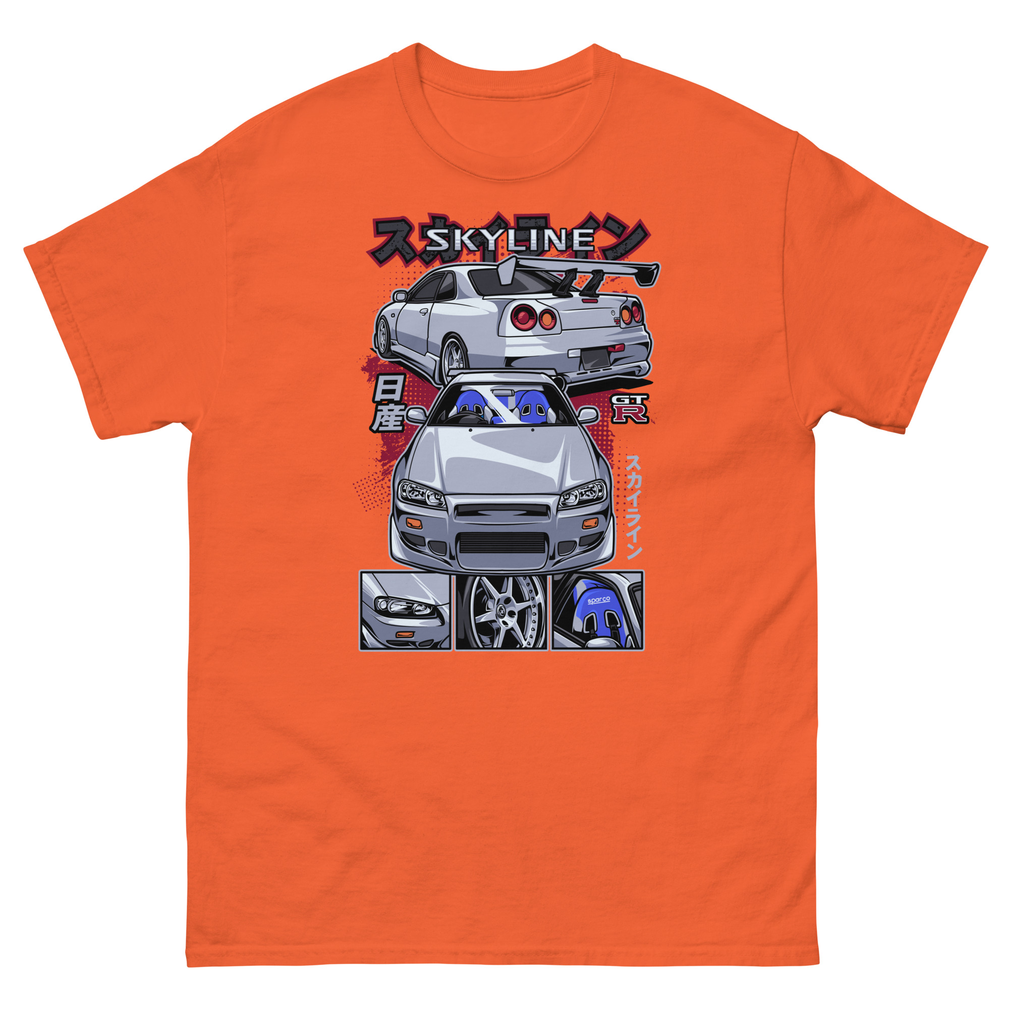 Silver Skyline GTR R34 Unisex Classic Tee - Image 9