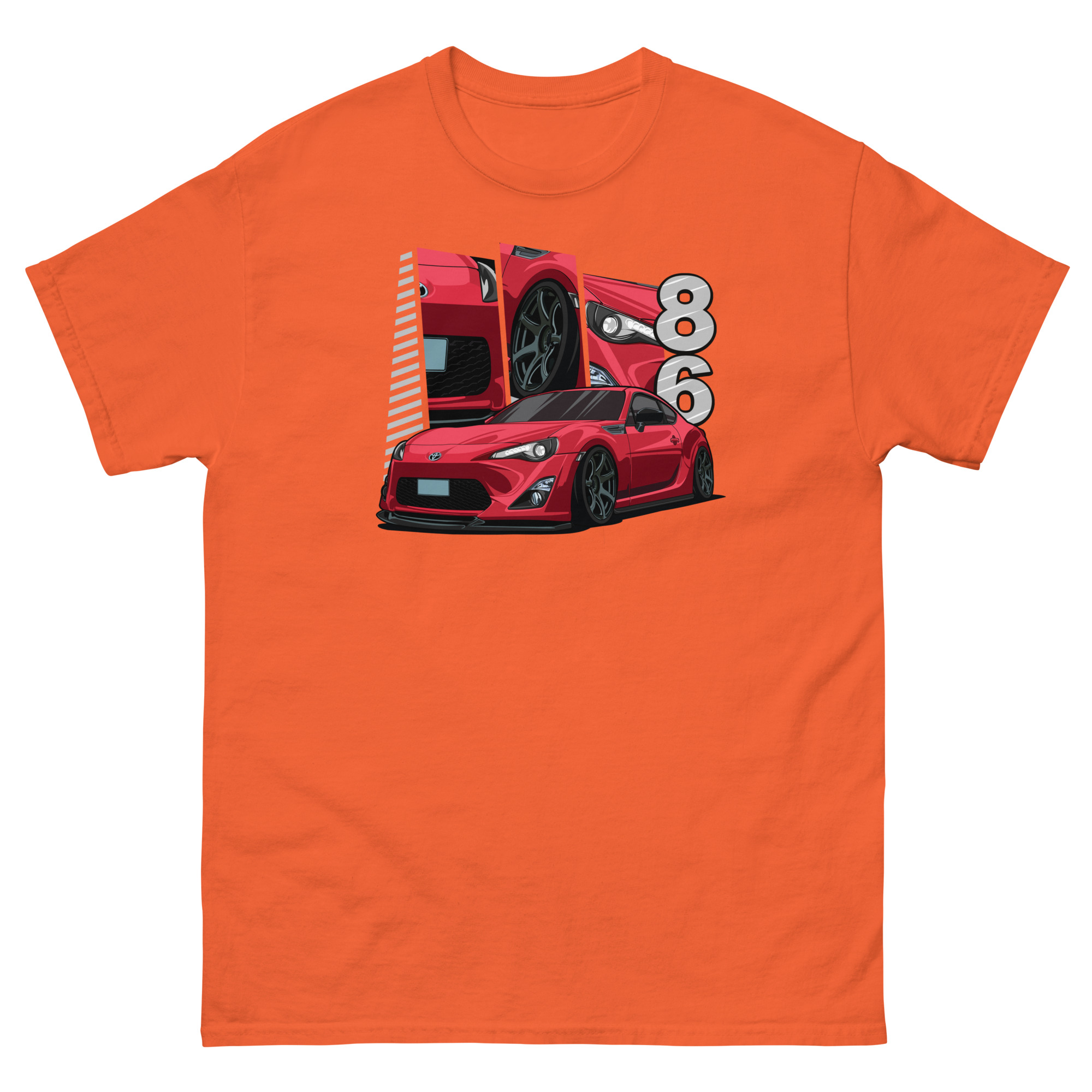 Red JDM GT86 Unisex Classic Tee - Image 17