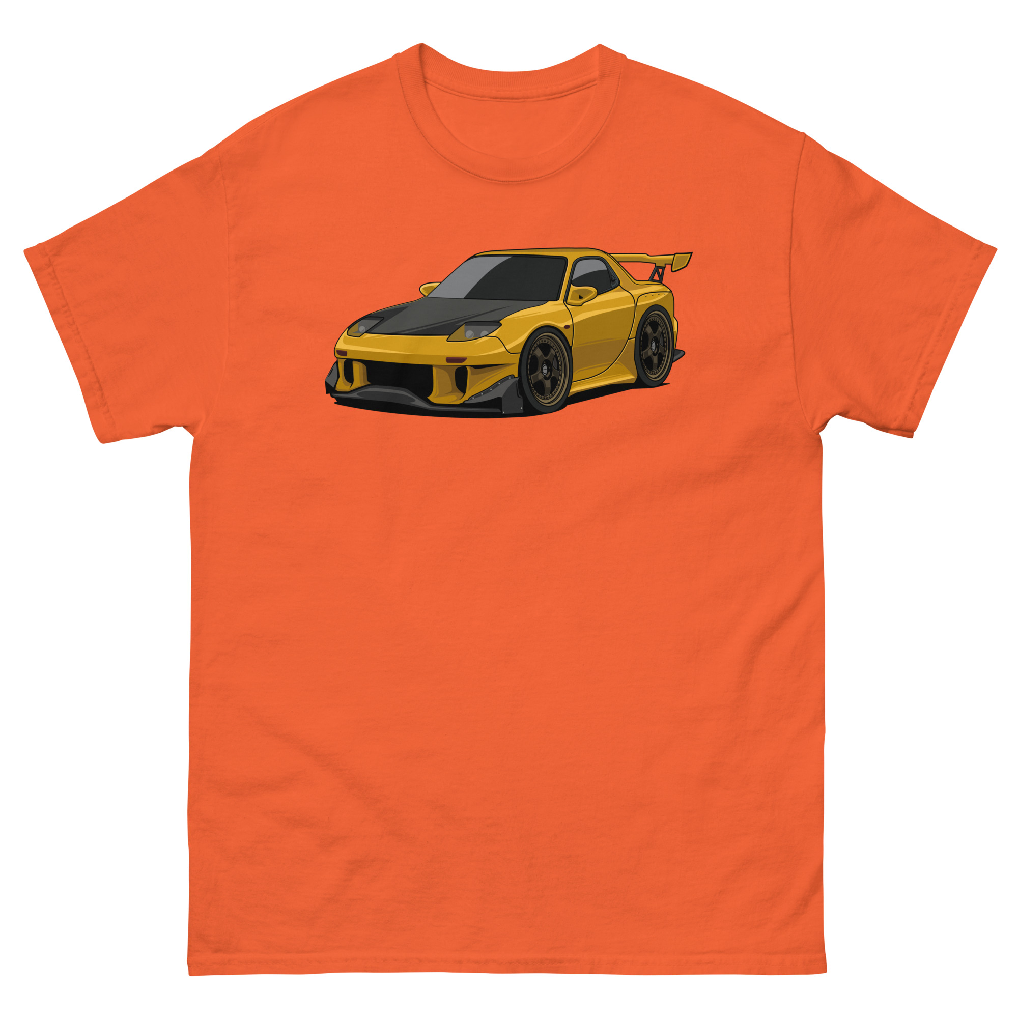 Yellow RX-7 Unisex Classic Tee - Image 17