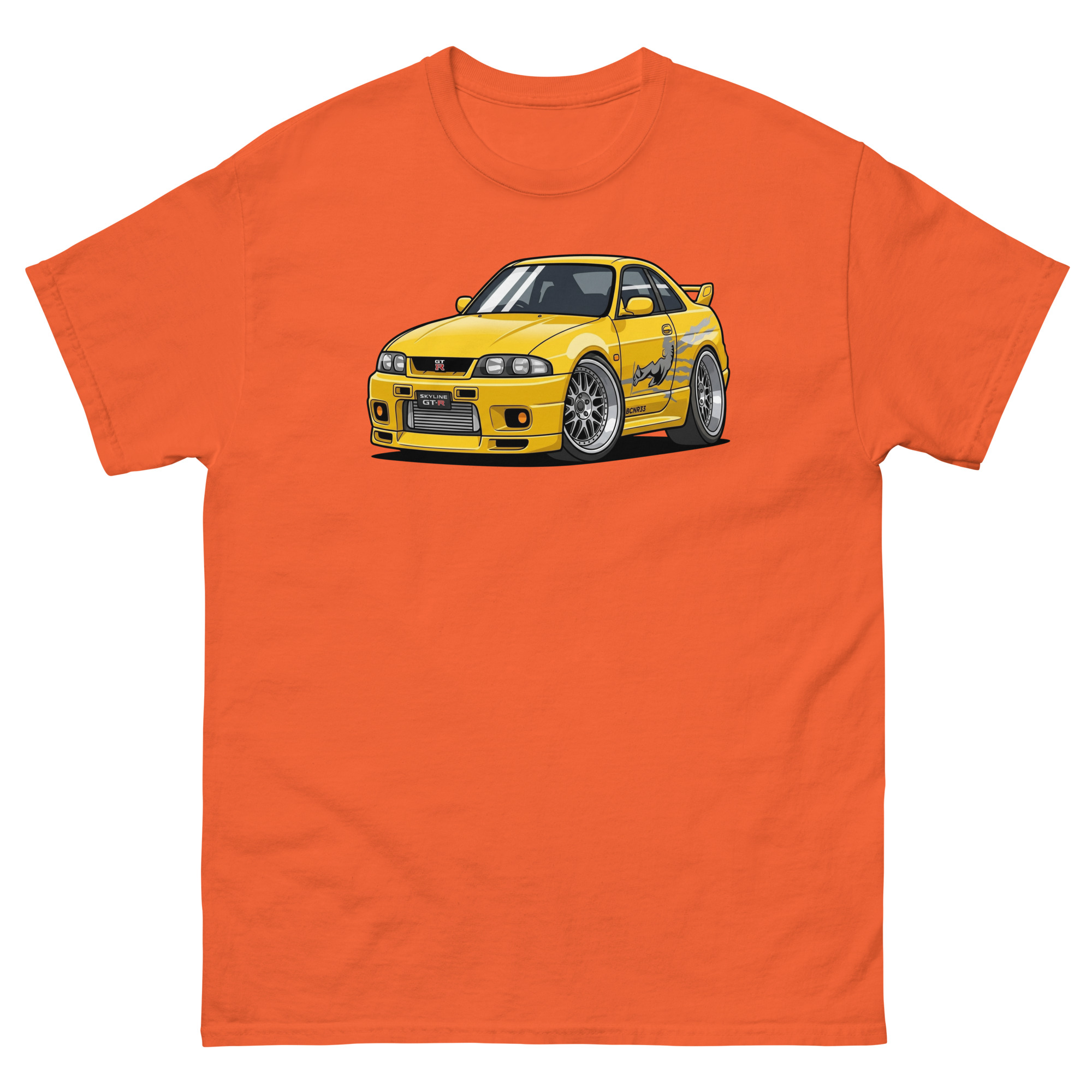 1995 Skyline GT-R R33 Chibi Style Unisex Classic Tee - Image 9