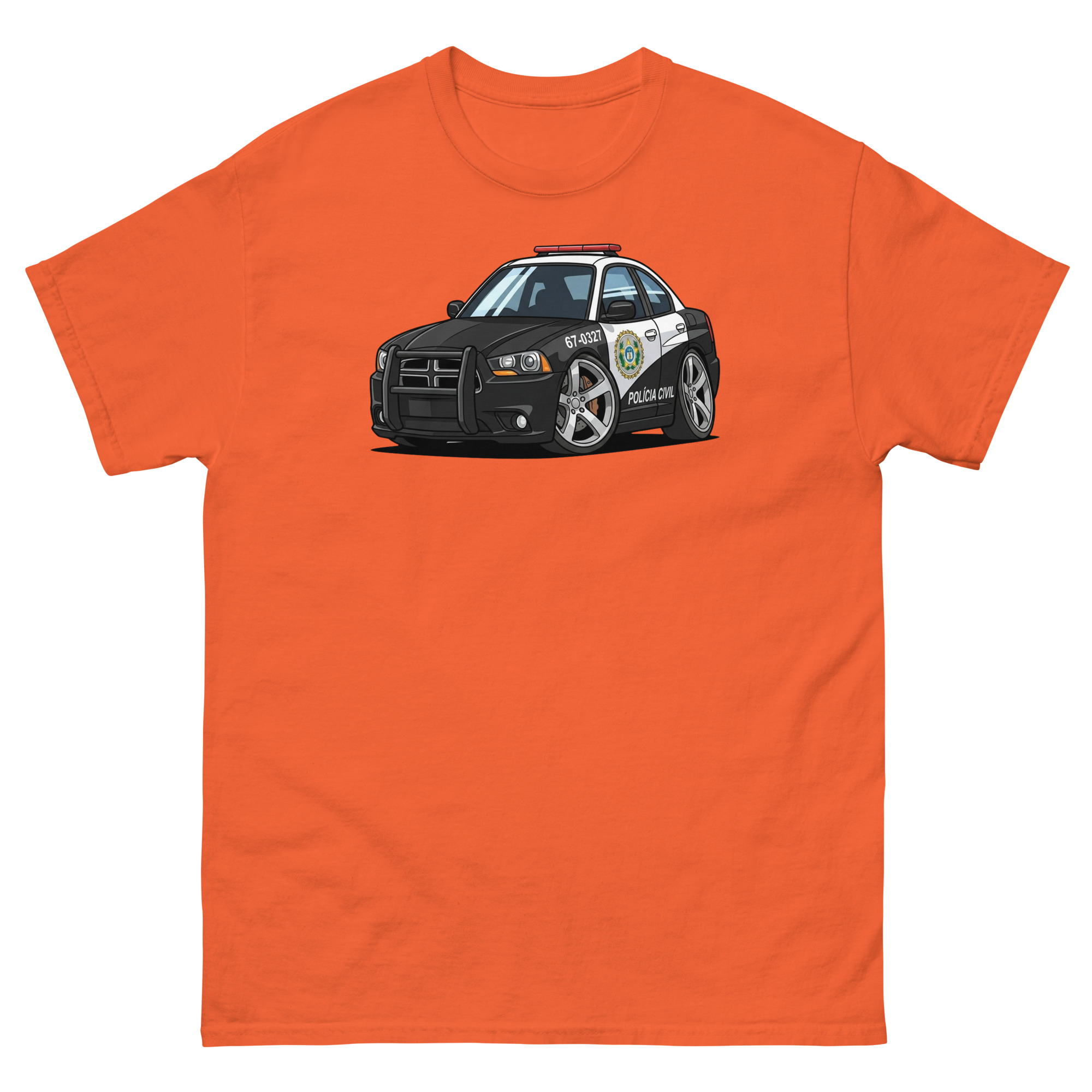 2011 Police Charger Chibi Style Unisex Classic Tee - Image 9