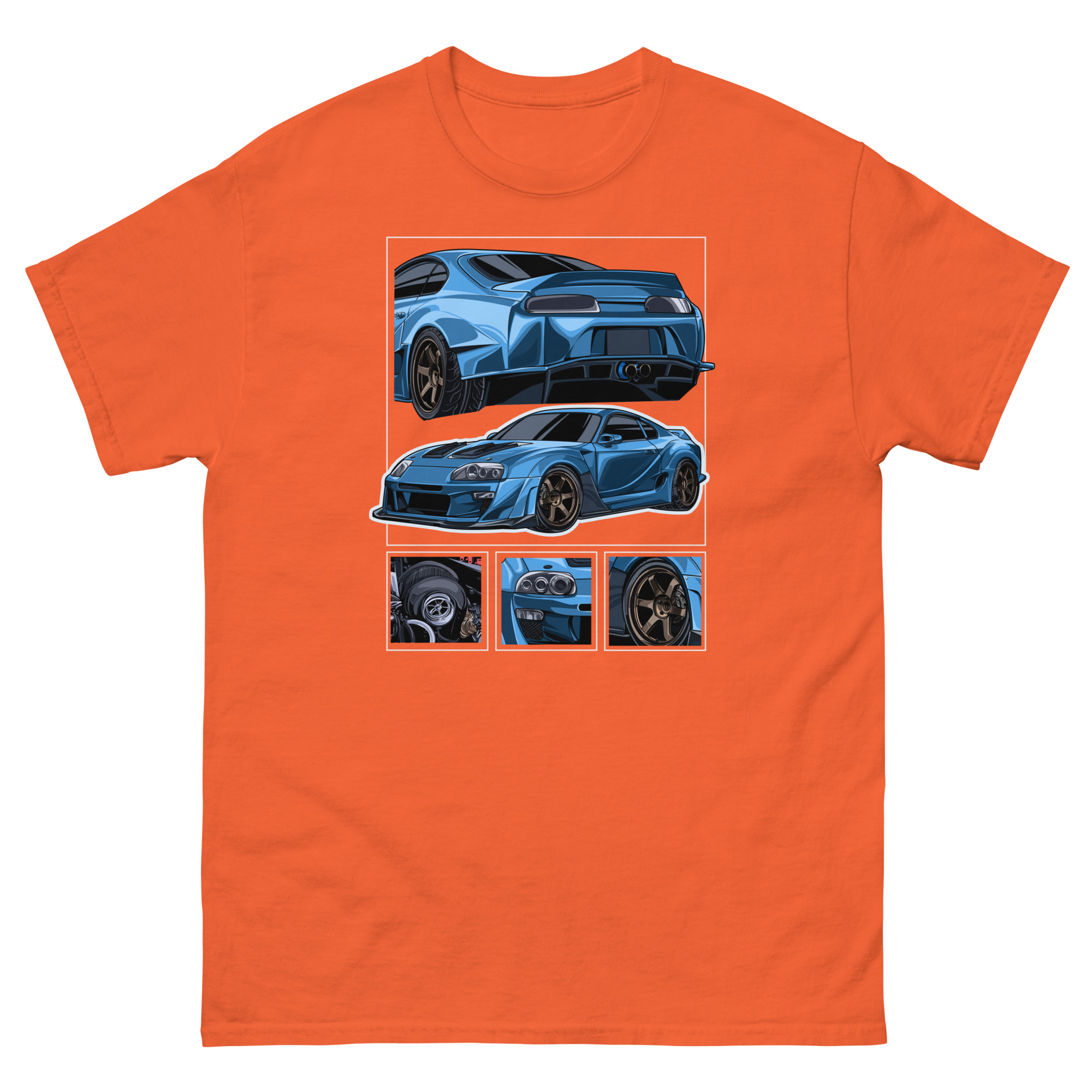 JDM Blue MK4 Supra Unisex Classic Tee - Image 17