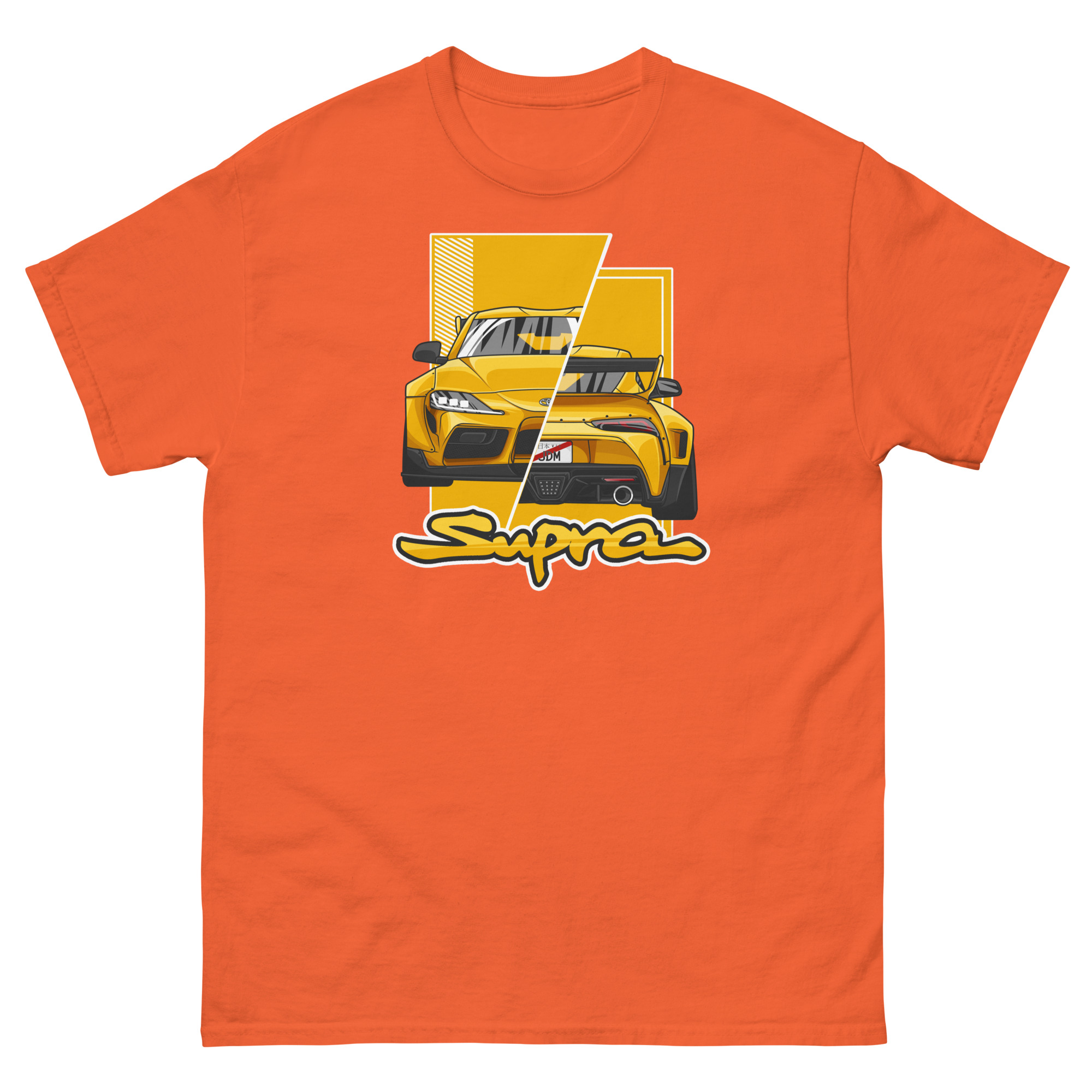 JDM Supra MK5 Yellow Unisex Classic Tee - Image 9