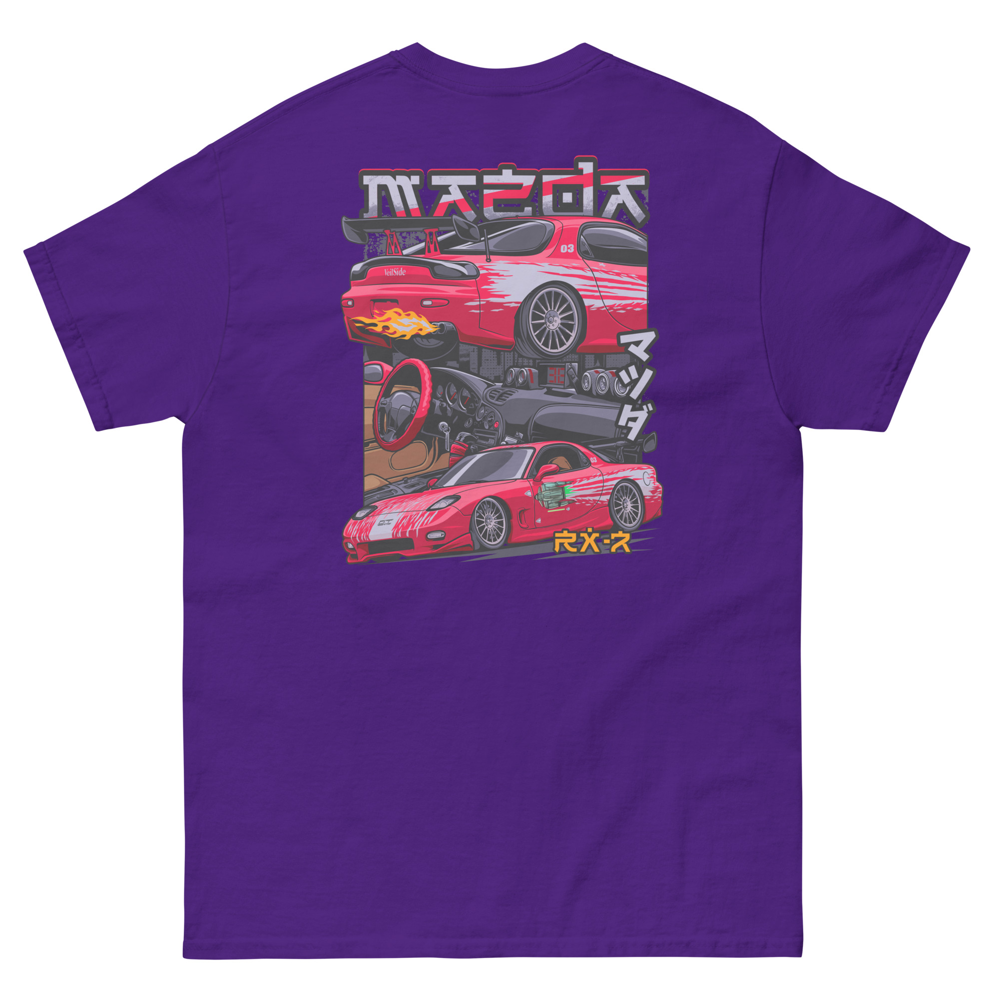 Dom's RX-7 Unisex Classic Tee (Front/Back Design) - Image 3
