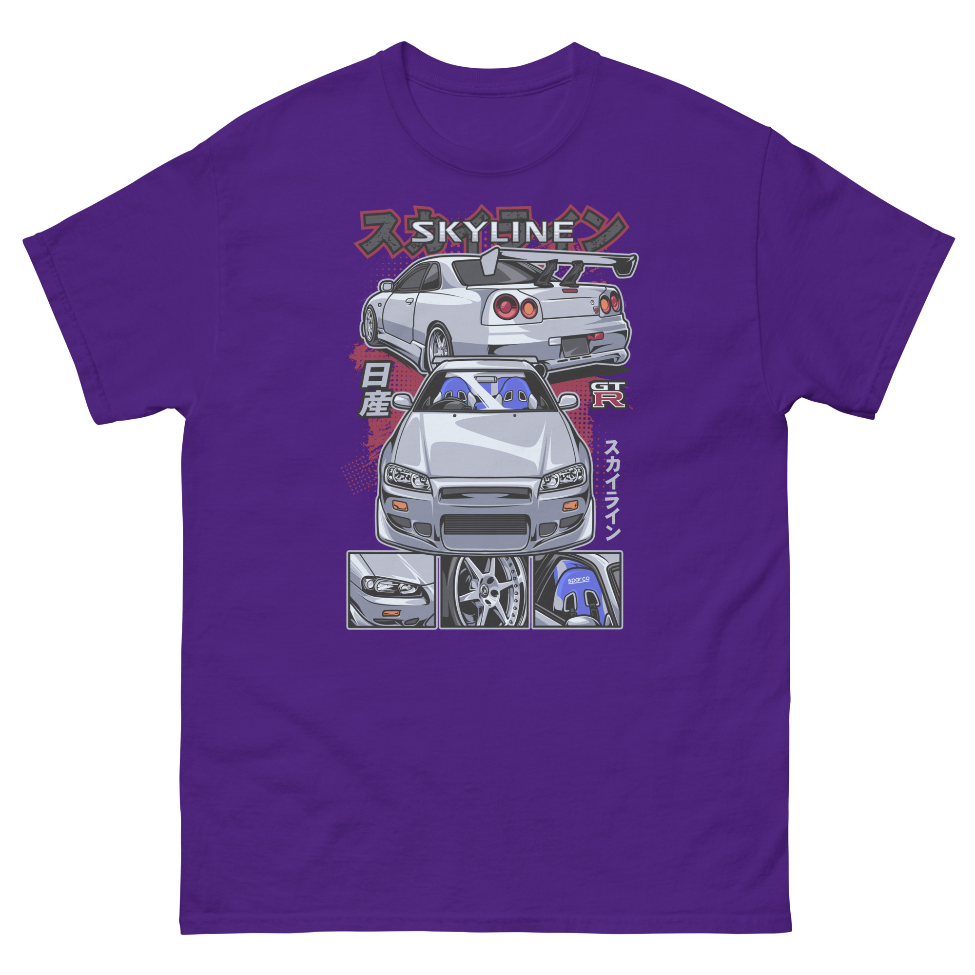 Silver Skyline GTR R34 Unisex Classic Tee - Image 3