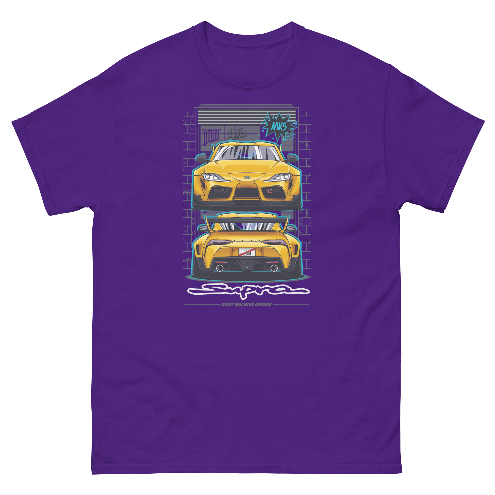 JDM Yellow Supra MK5 Unisex Classic Tee - Image 3