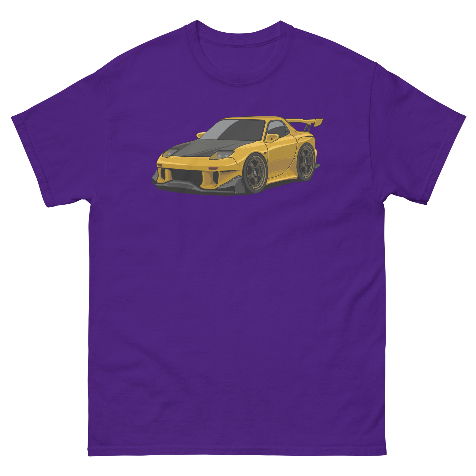 Yellow RX-7 Unisex Classic Tee - Image 5