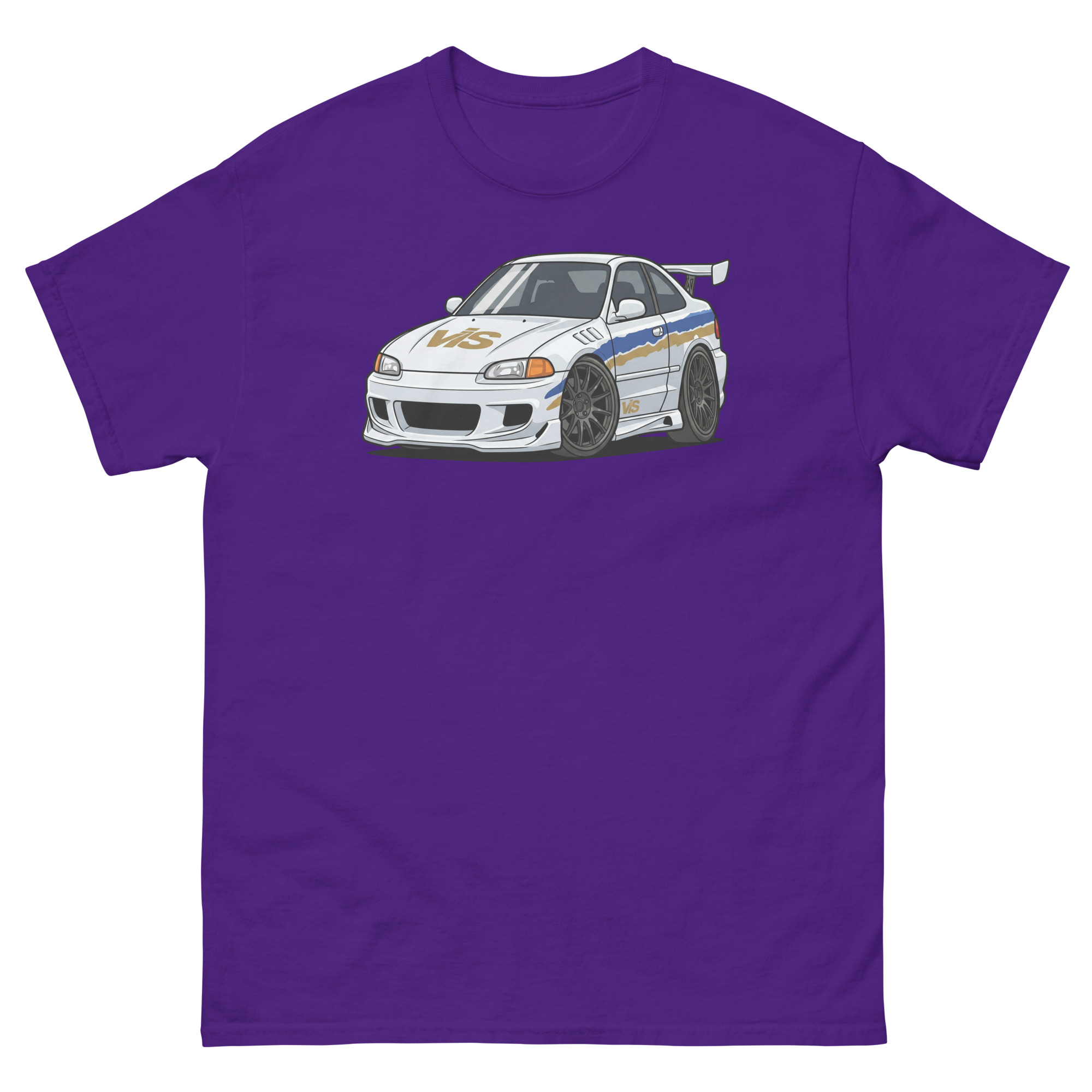 1993 Civic Coupe Chibi Style Unisex Classic Tee - Image 5