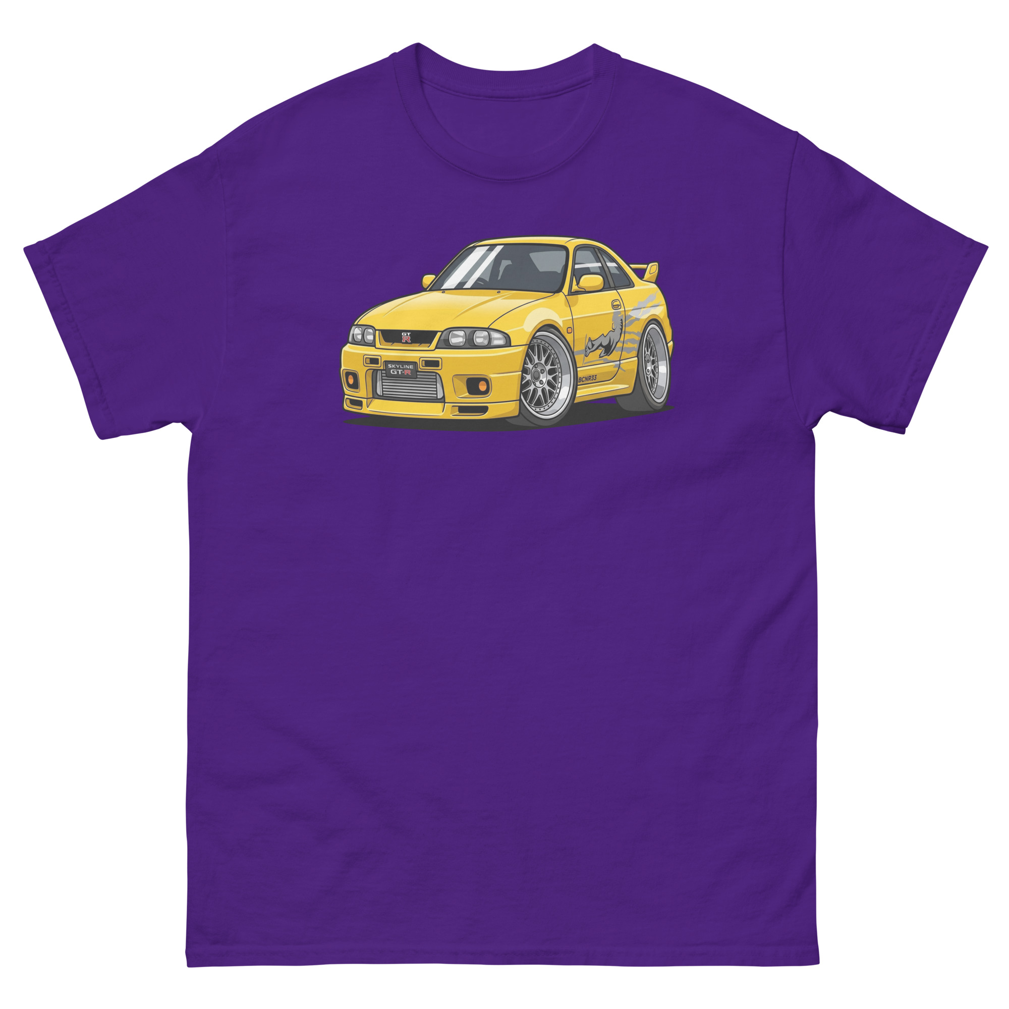 1995 Skyline GT-R R33 Chibi Style Unisex Classic Tee - Image 3