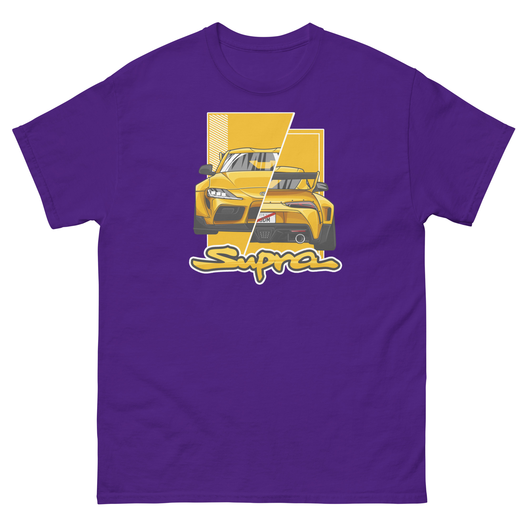 JDM Supra MK5 Yellow Unisex Classic Tee - Image 3