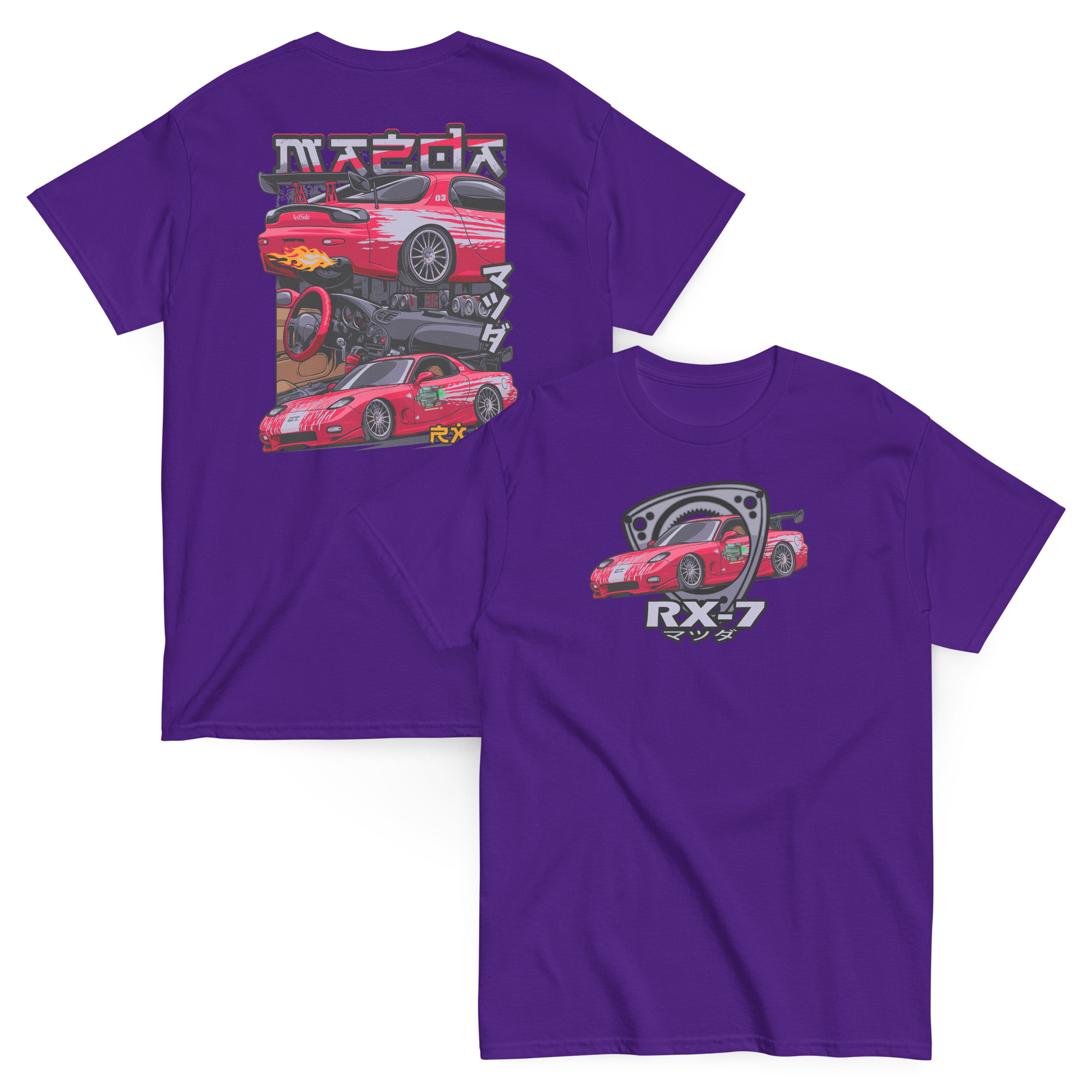 Dom's RX-7 Unisex Classic Tee (Front/Back Design) - Image 23
