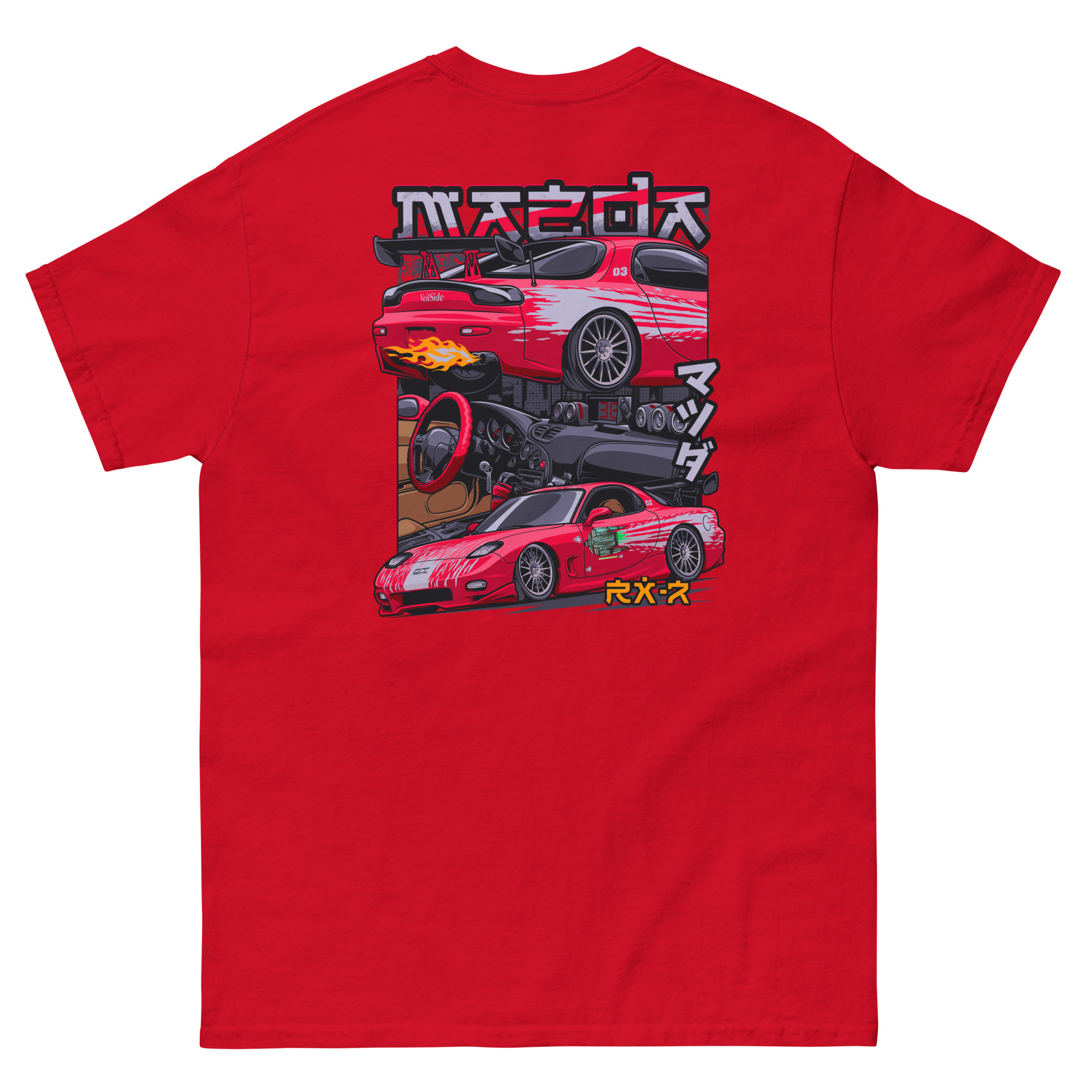 Dom's RX-7 Unisex Classic Tee (Front/Back Design) - Image 4