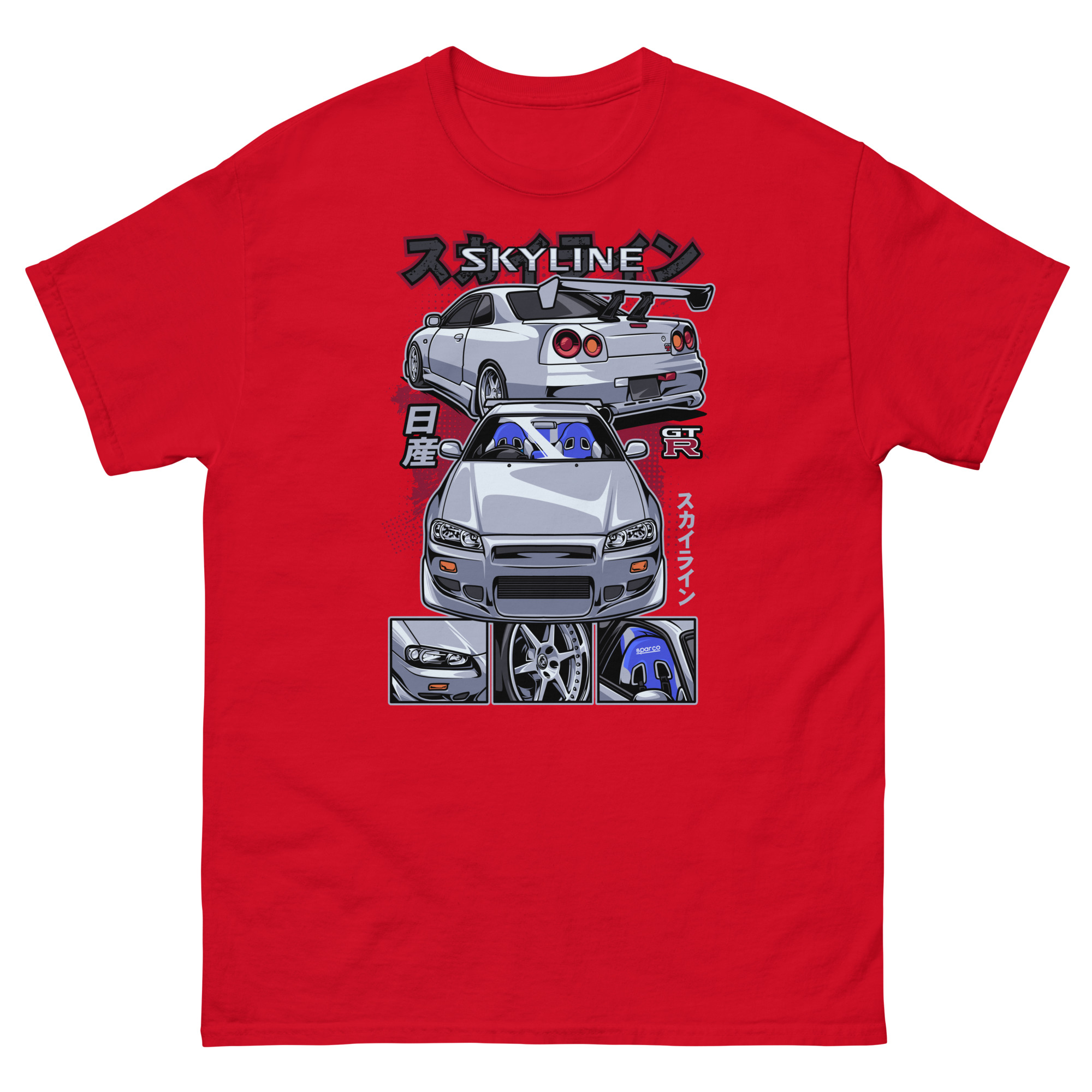 Silver Skyline GTR R34 Unisex Classic Tee - Image 4