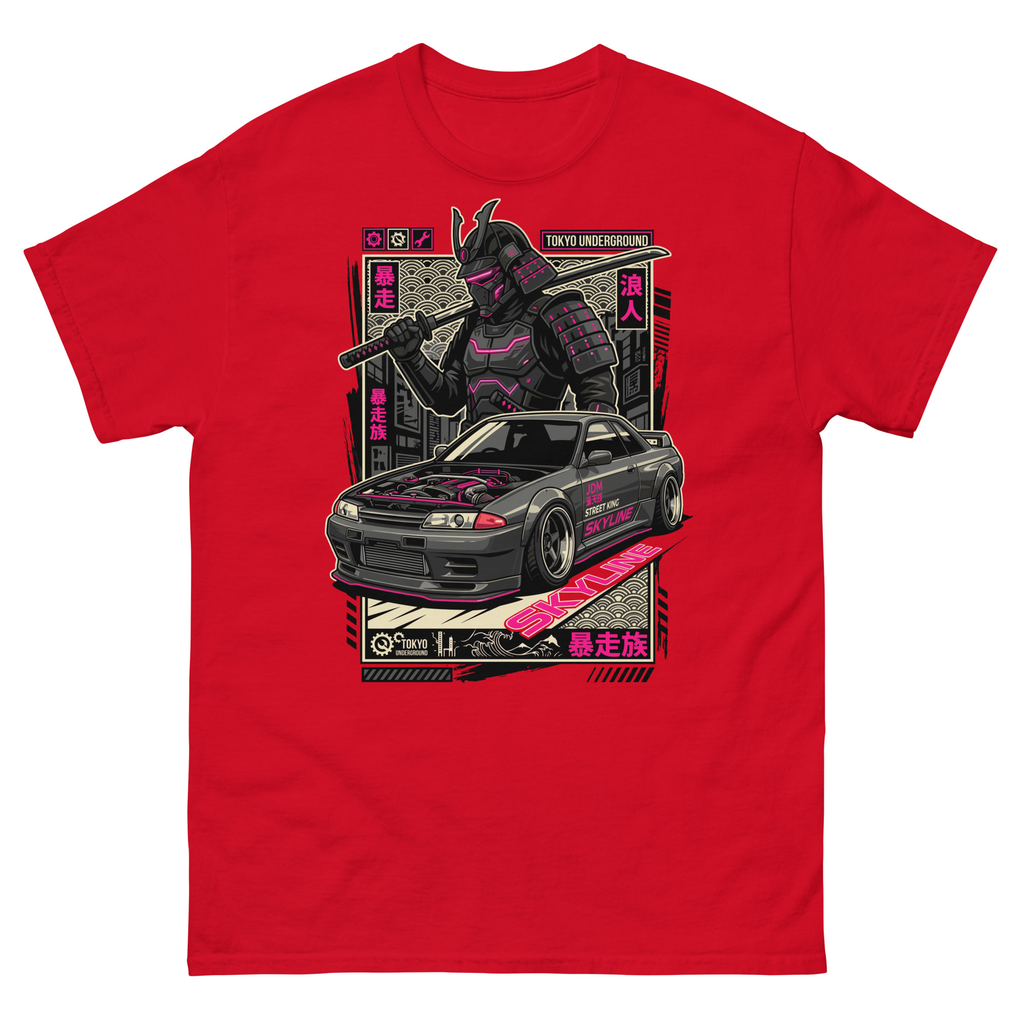 Samurai Skyline R32 Unisex Classic Tee - Image 4