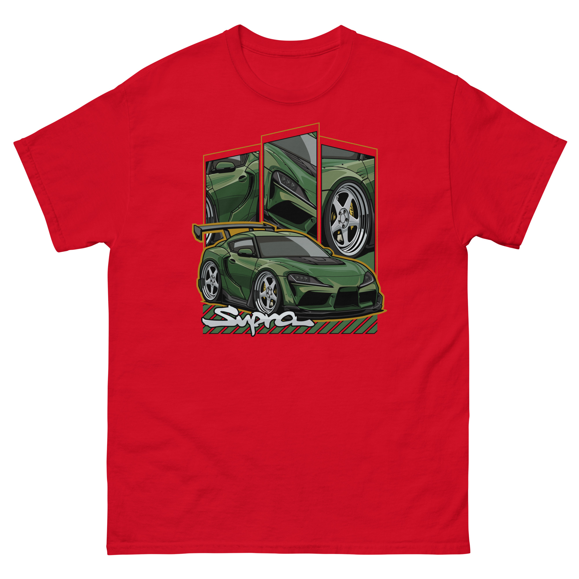 JDM Green Supra MK5 Unisex Classic Tee - Image 4