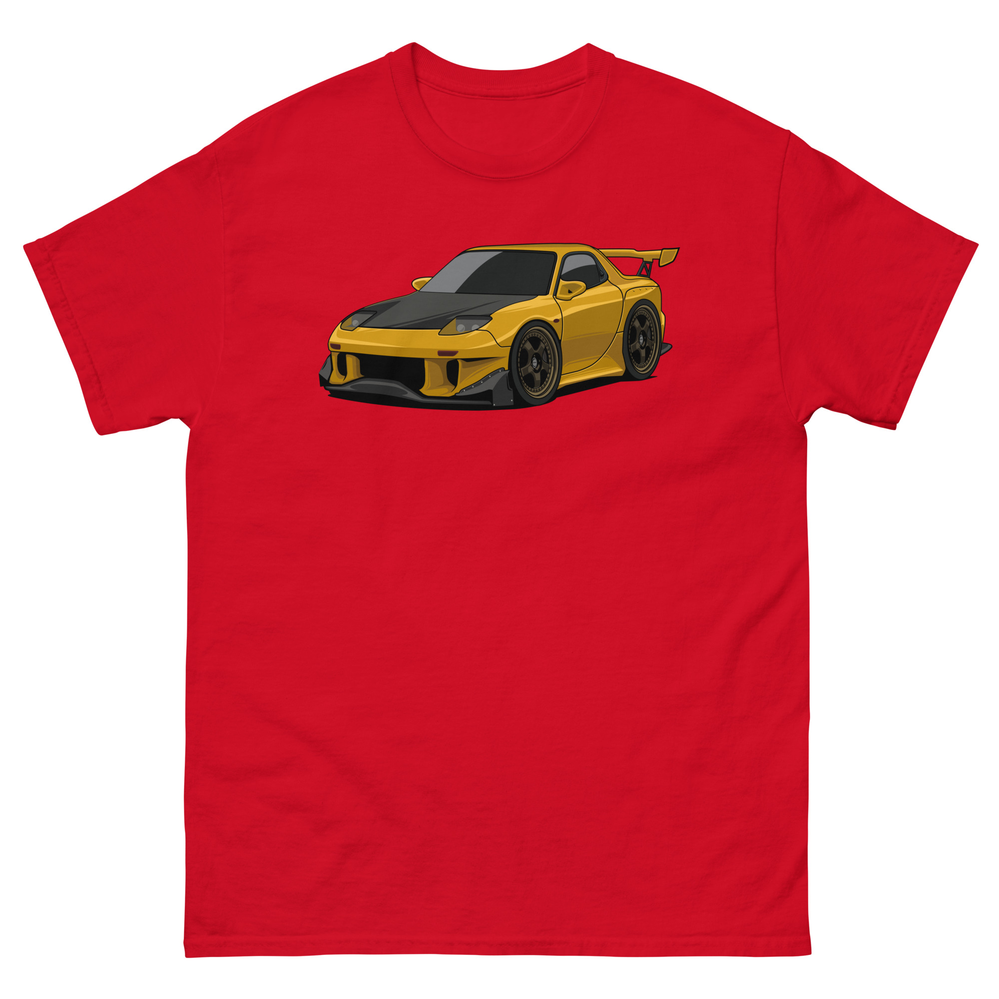 Yellow RX-7 Unisex Classic Tee - Image 7