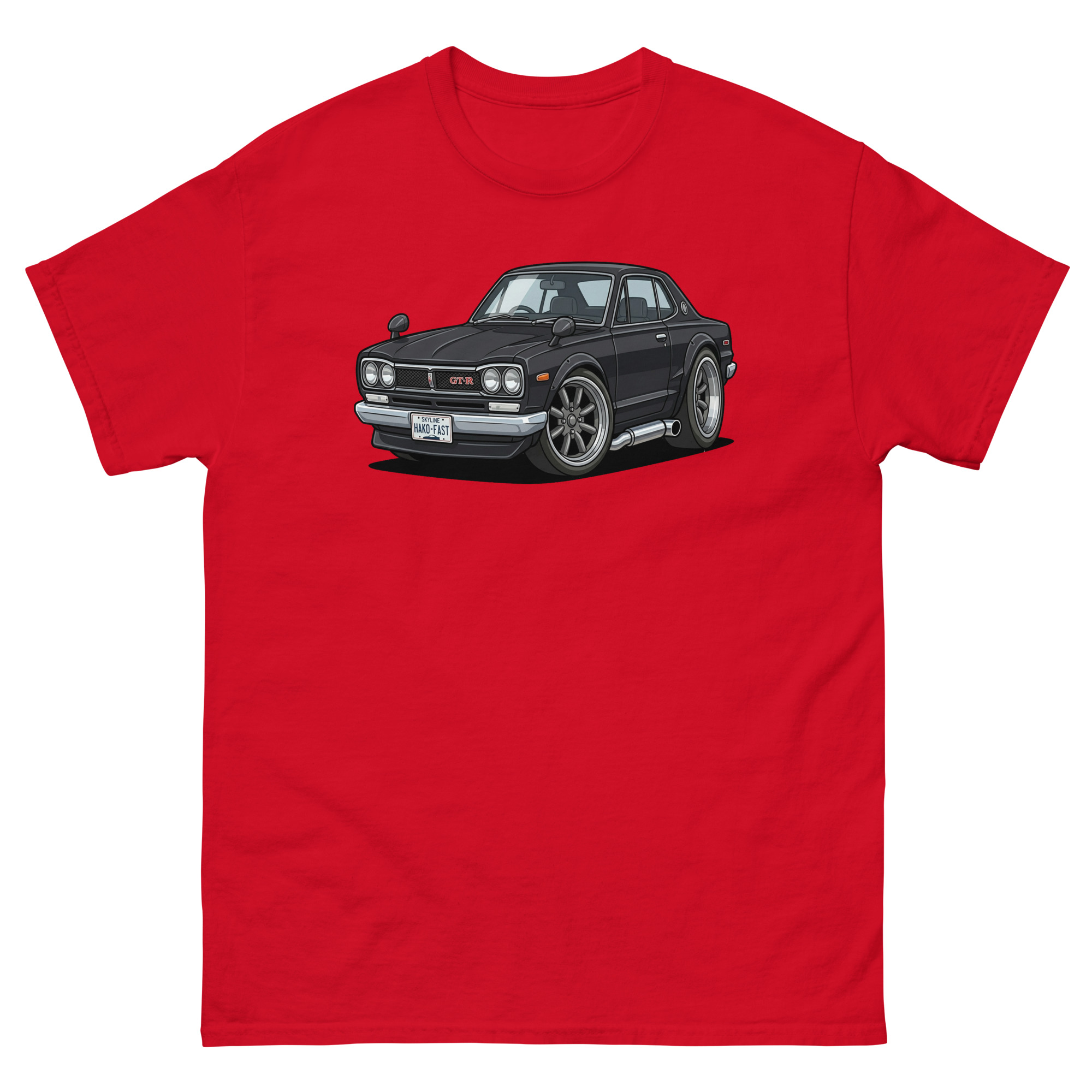 1971 Skyline GT-R Chibi Style Unisex Classic Tee - Image 4