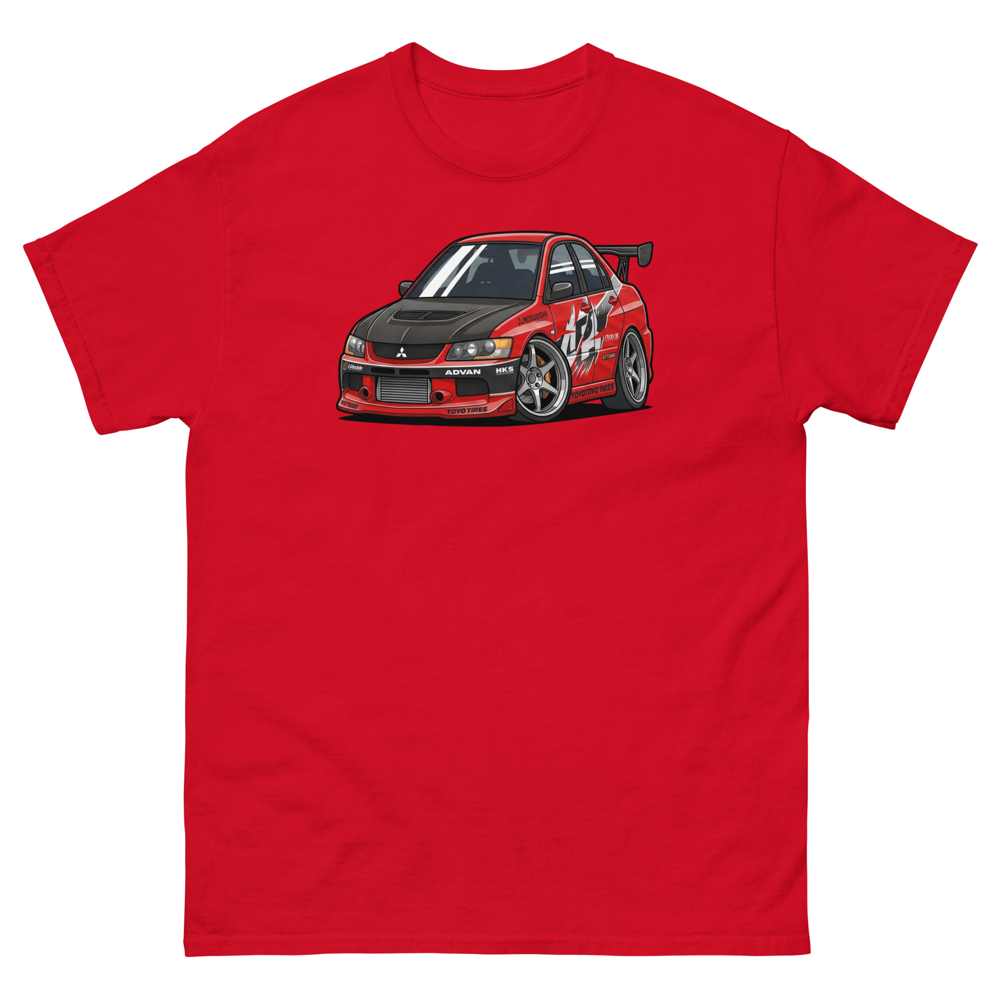 2006 Evo IX Chibi Style Unisex Classic Tee - Image 4