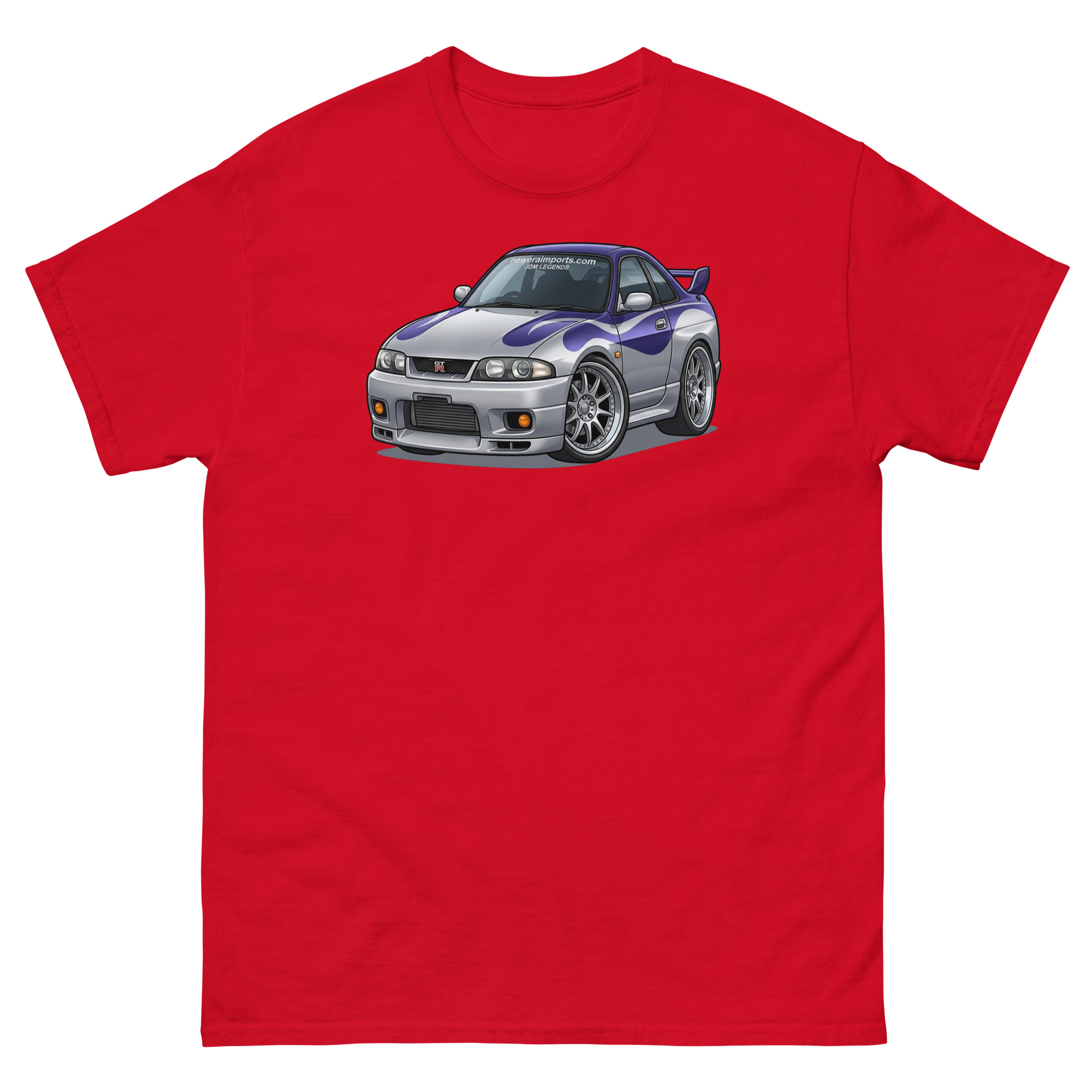 1996 Skyline GT-R R33 Chibi Style Unisex Classic Tee - Image 4