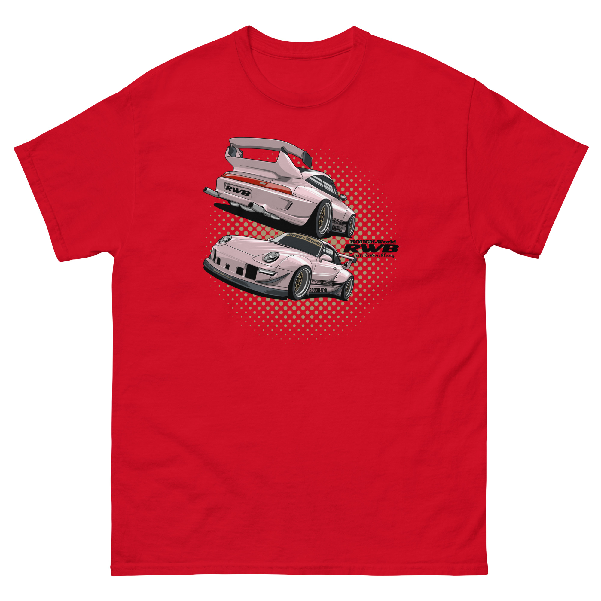 JDM Pink RWB Unisex Classic Tee - Image 4