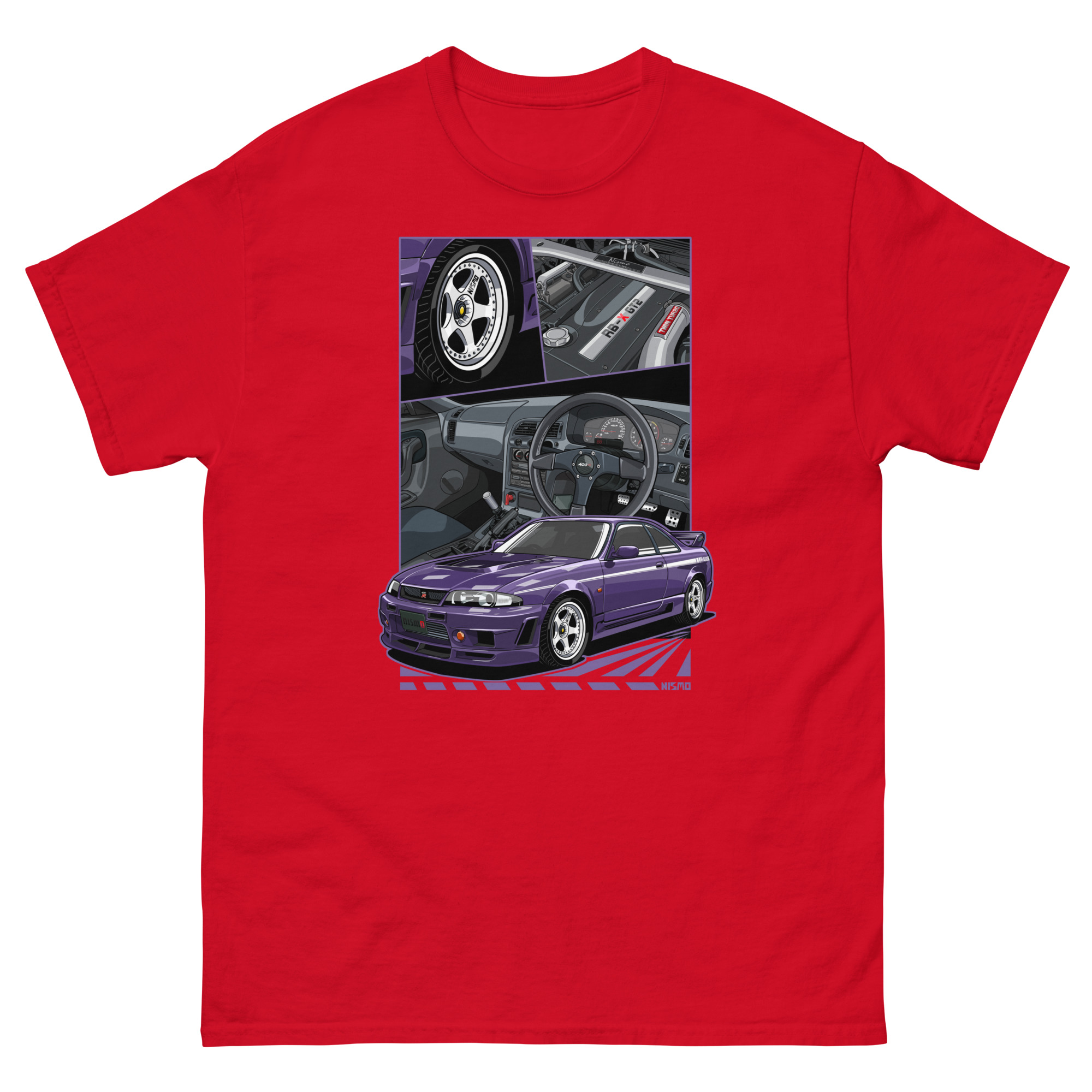 Purple Skyline R34 Unisex Classic Tee - Image 4