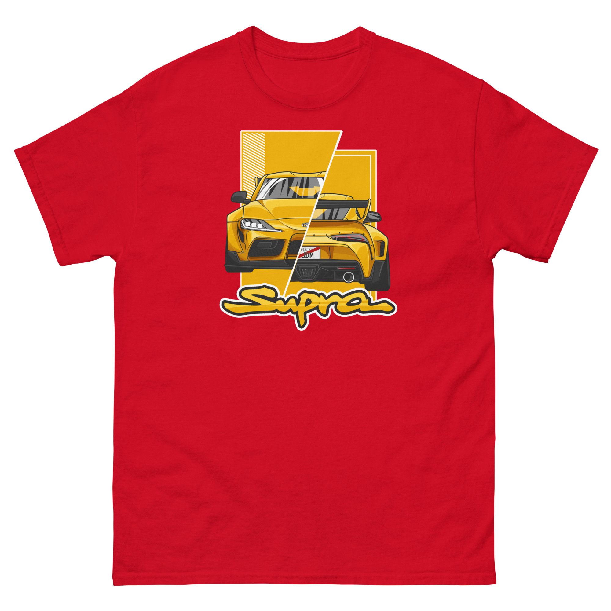 JDM Supra MK5 Yellow Unisex Classic Tee - Image 4